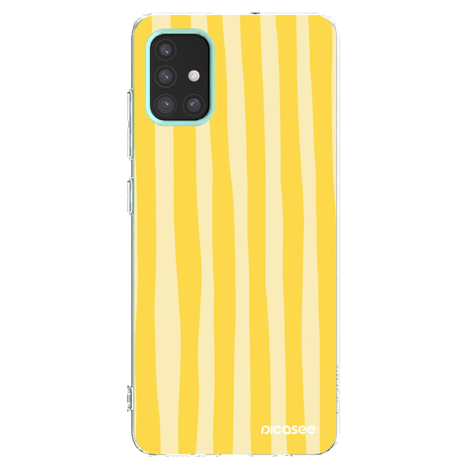 Picasee διαφανής θήκη σιλικόνης Samsung Galaxy M31s - Lines lemon