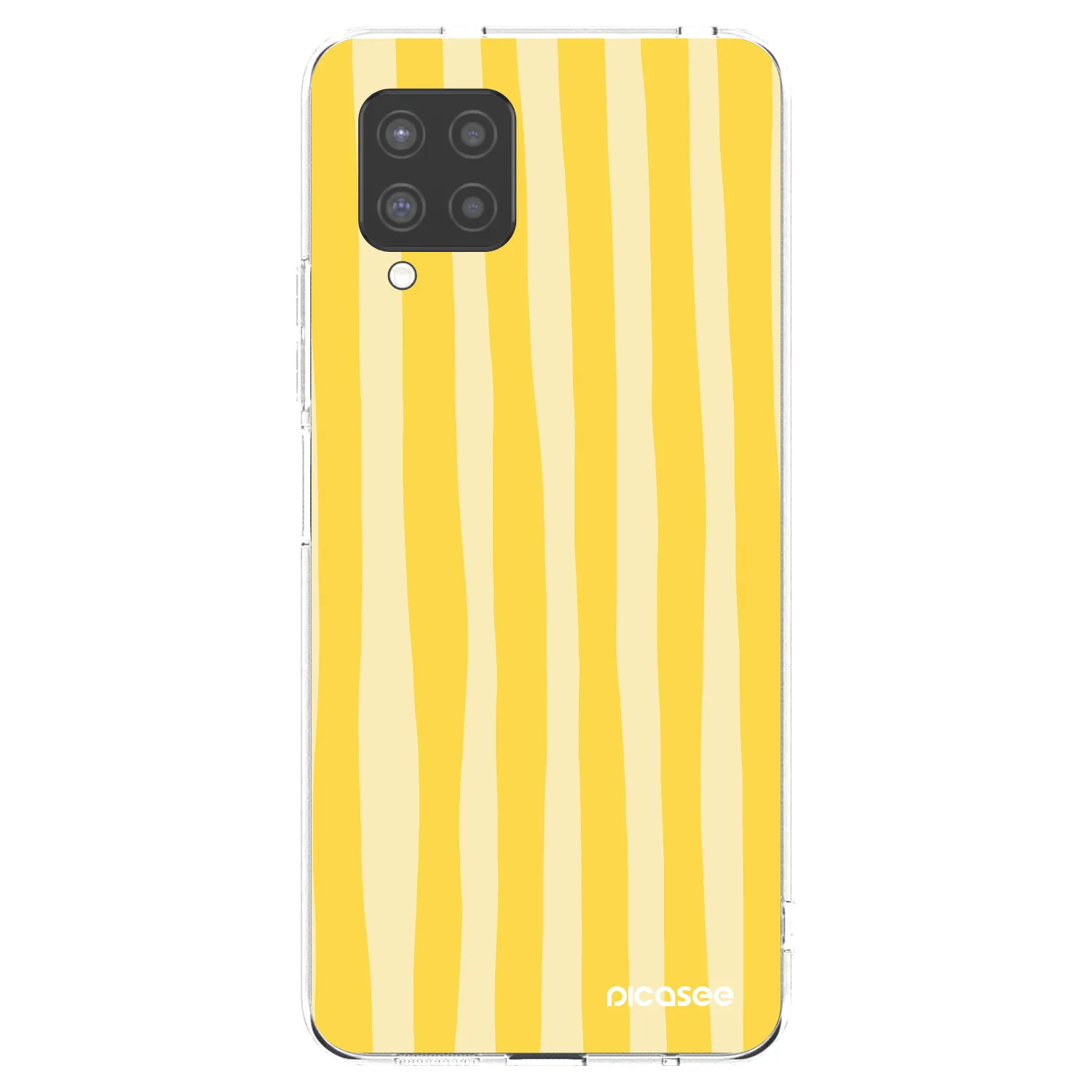 Picasee διαφανής θήκη σιλικόνης Samsung Galaxy A42 A426B - Lines lemon