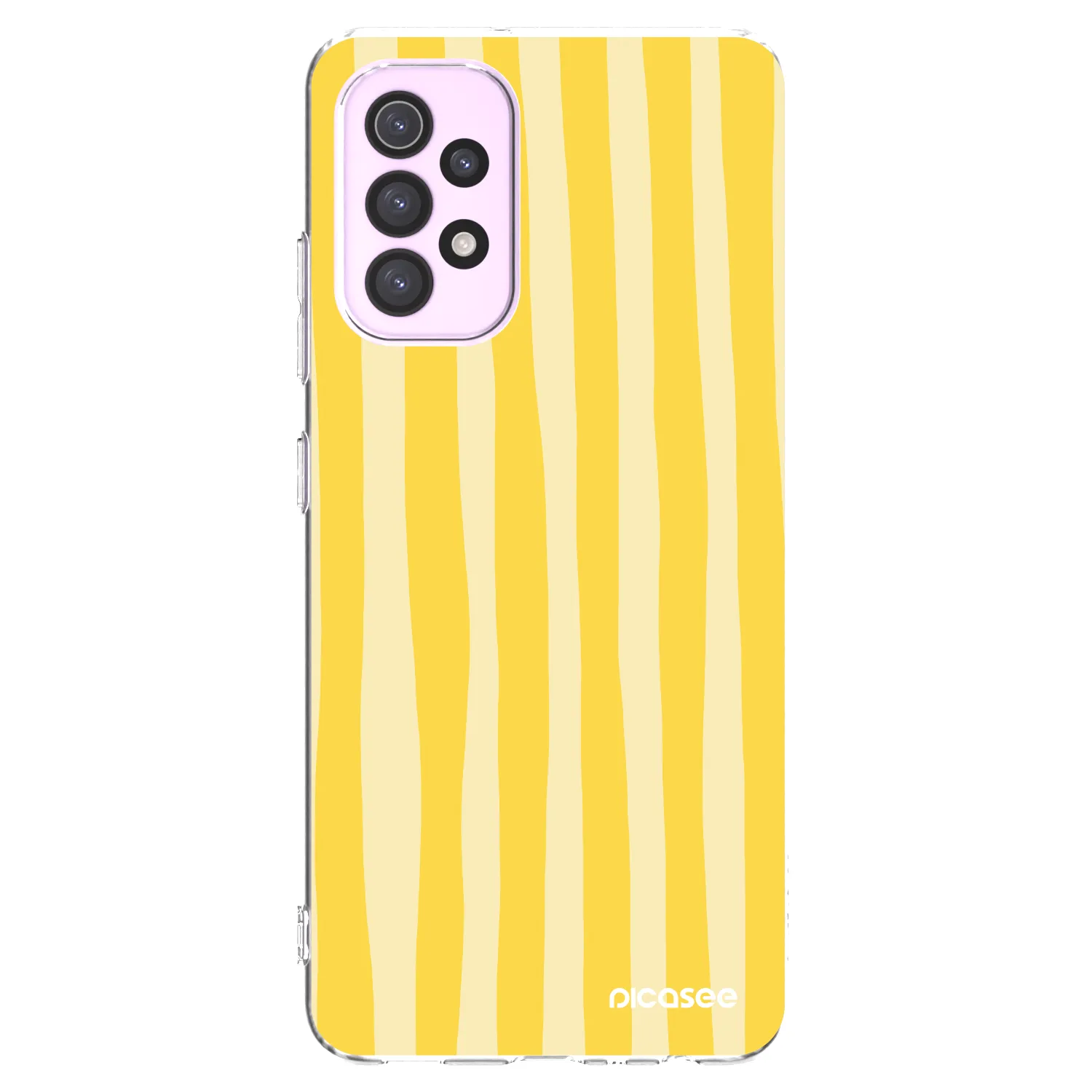 Picasee διαφανής θήκη σιλικόνης Samsung Galaxy A32 5G A326B - Lines lemon