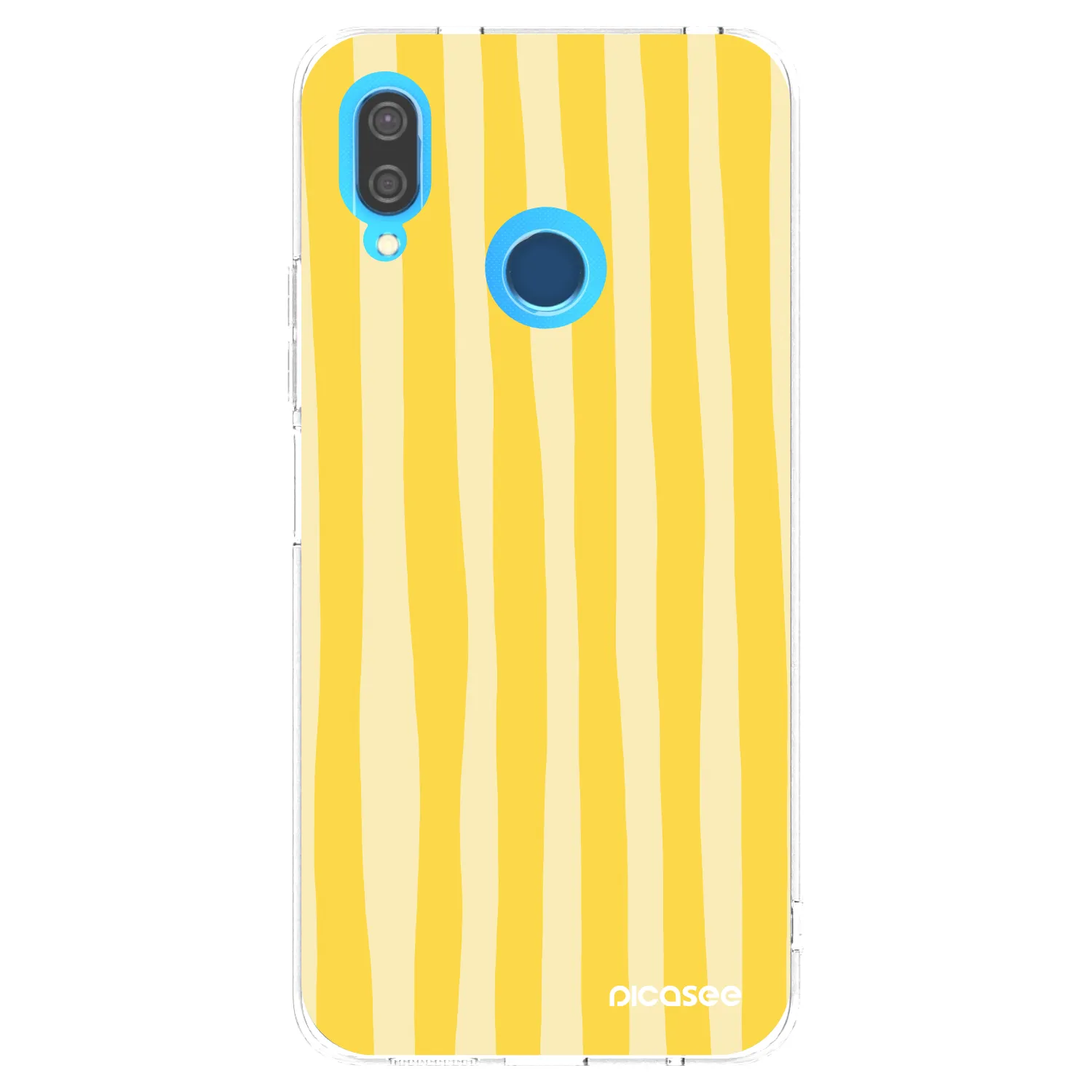Picasee διαφανής θήκη σιλικόνης Huawei P20 Lite - Lines lemon