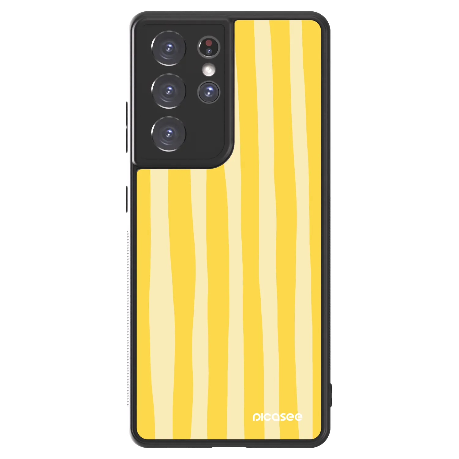 Picasee ULTIMATE CASE για Samsung Galaxy S21 Ultra 5G G998B - Lines lemon