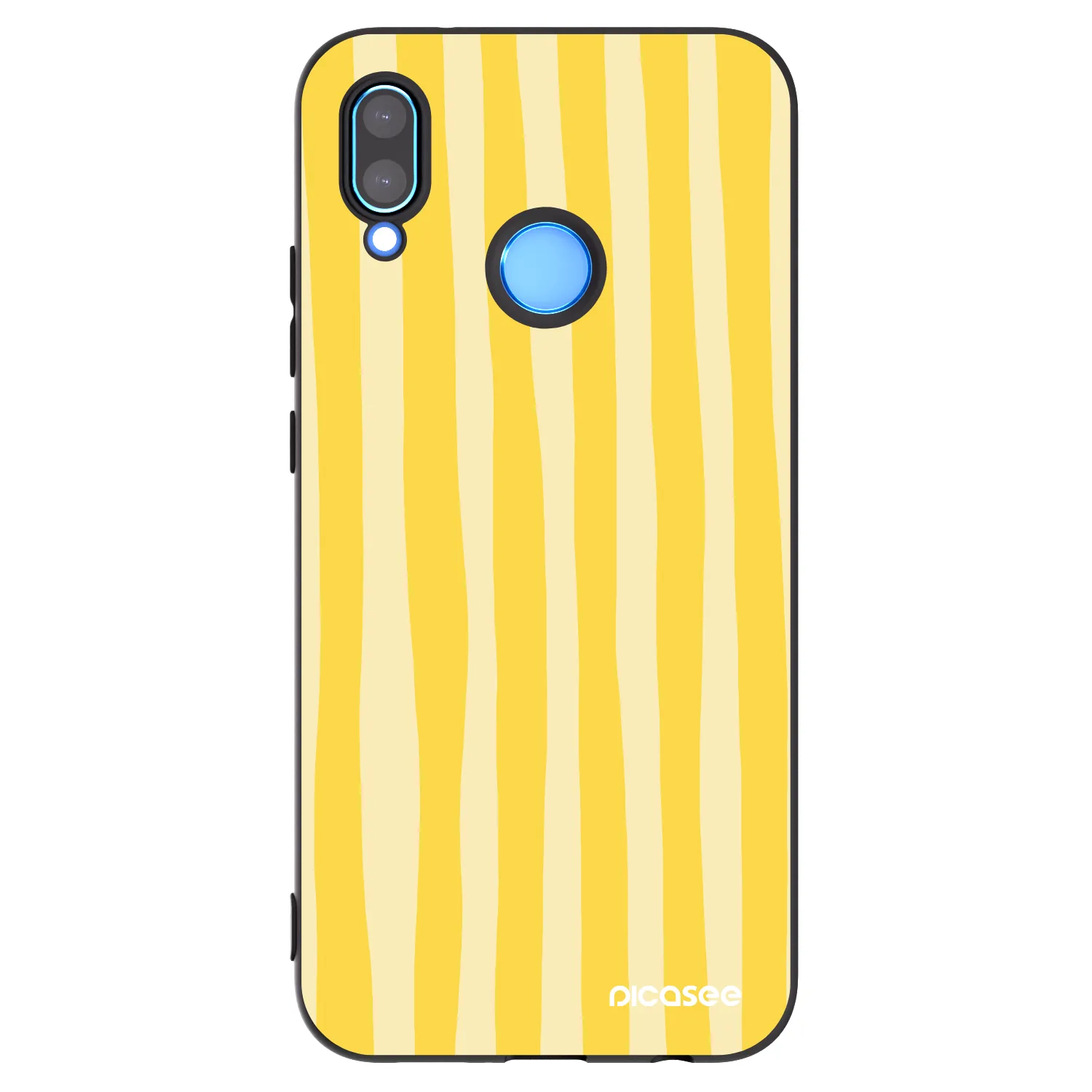 Picasee Μαύρη θήκη σιλικόνης για Huawei Mate 40 Pro - Lines lemon