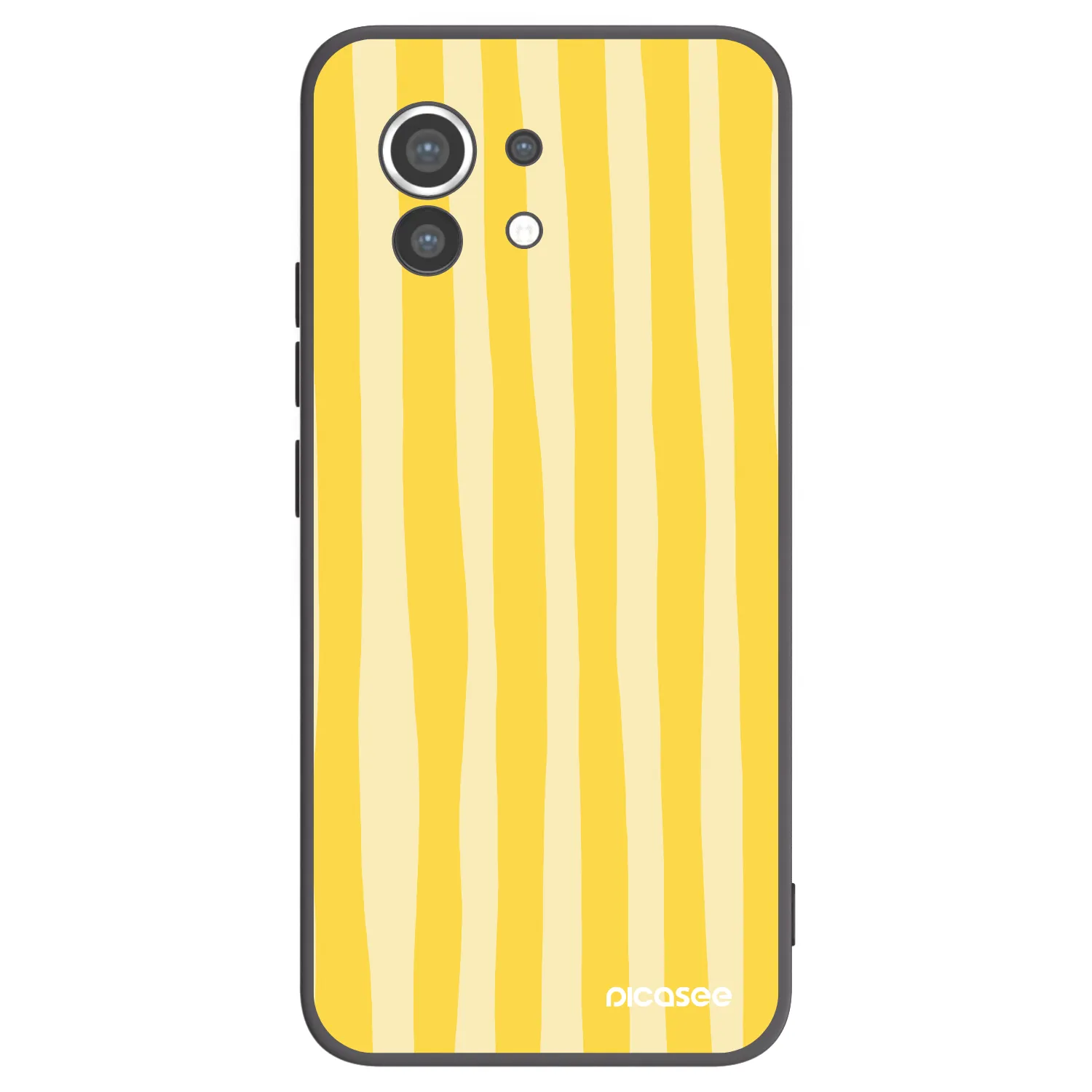 Picasee Μαύρη θήκη σιλικόνης για Xiaomi Mi 11 - Lines lemon
