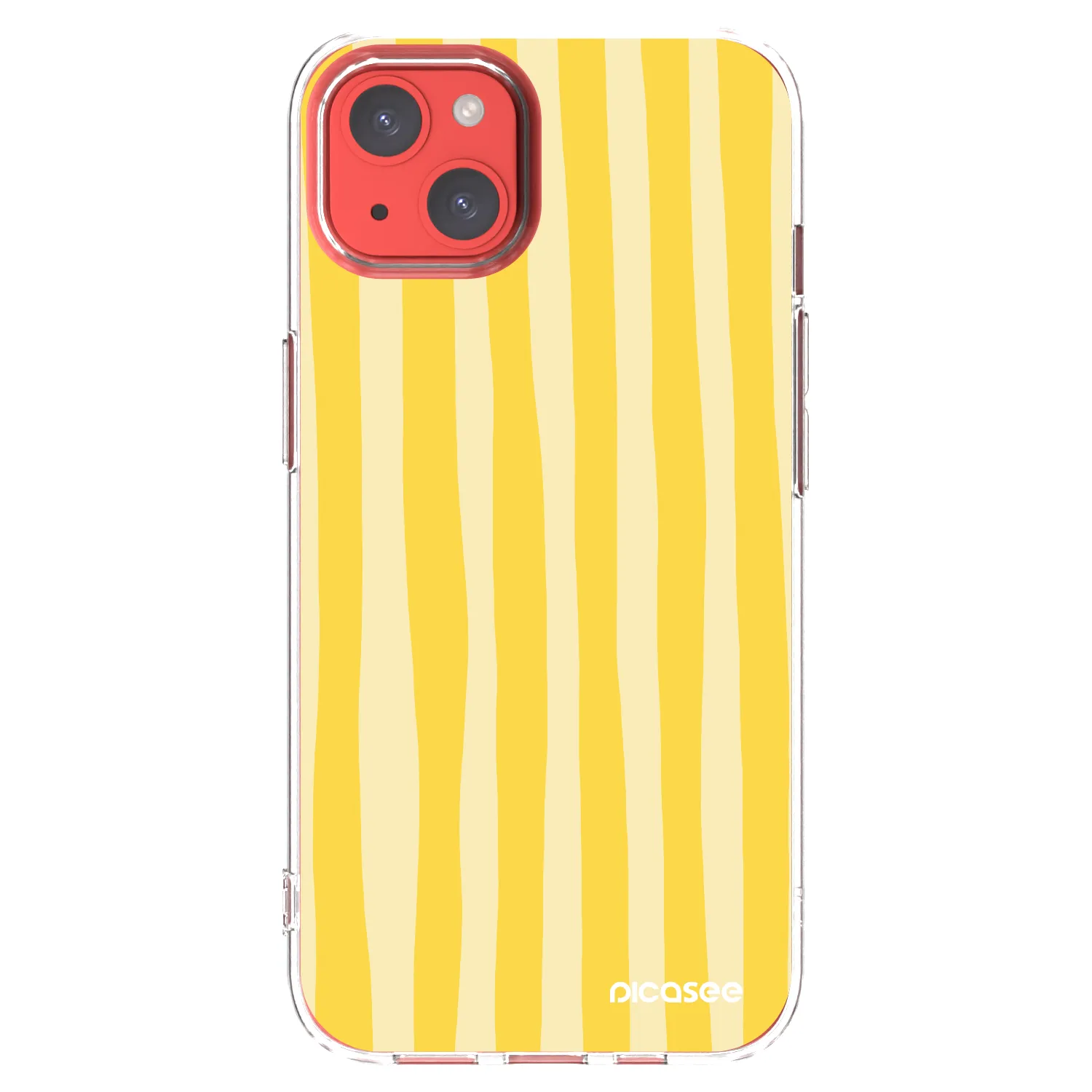 Picasee διαφανής θήκη σιλικόνης Apple iPhone 13 - Lines lemon