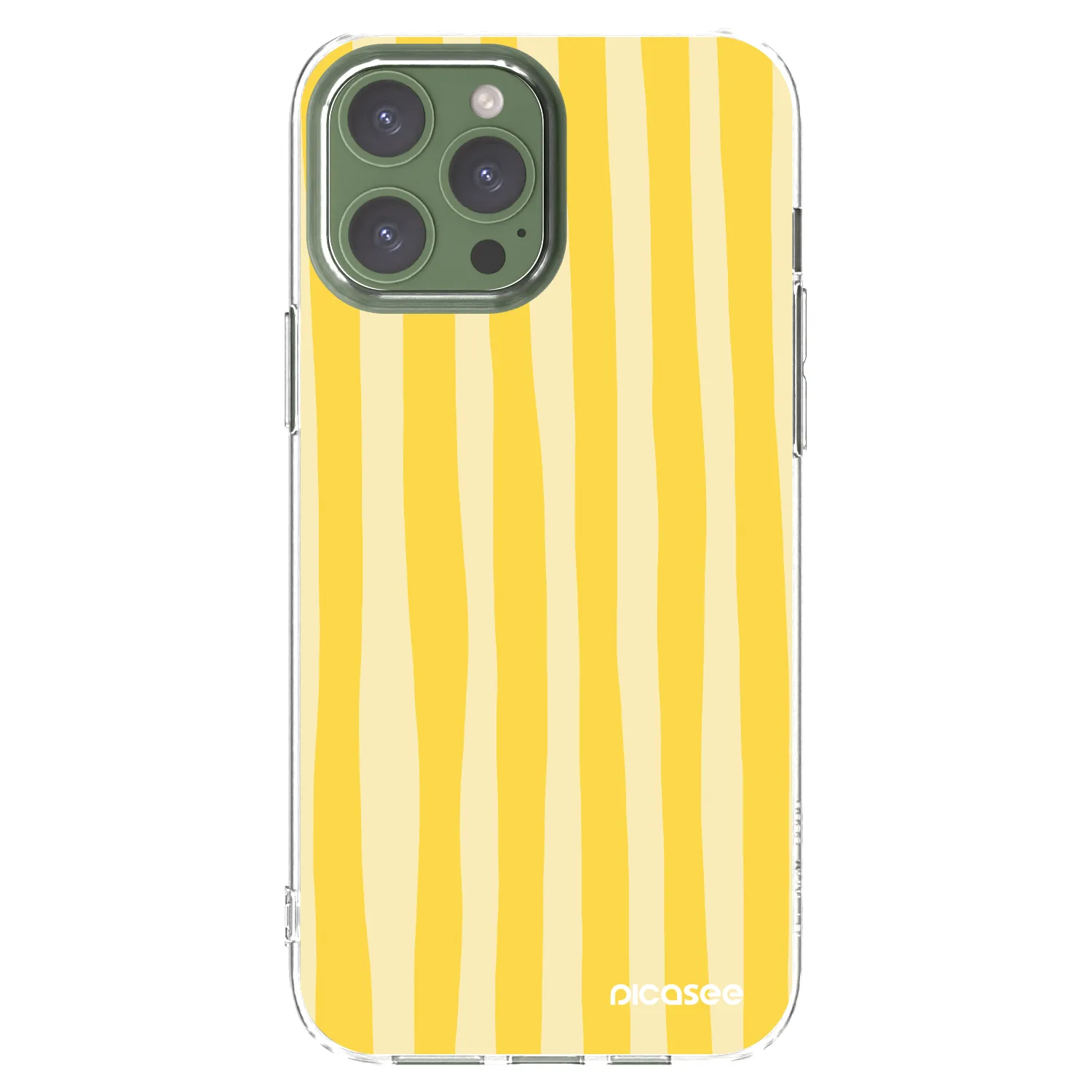 Picasee διαφανής θήκη σιλικόνης Apple iPhone 13 Pro Max - Lines lemon