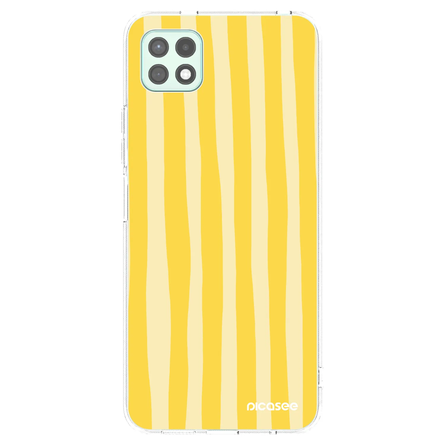 Picasee διαφανής θήκη σιλικόνης Samsung Galaxy A22 A226B 5G - Lines lemon