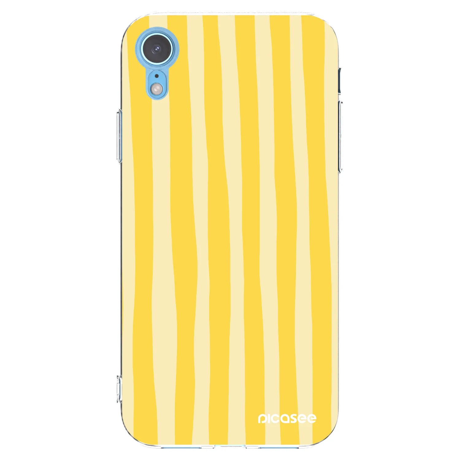 Picasee διαφανής θήκη σιλικόνης Apple iPhone XR - Lines lemon