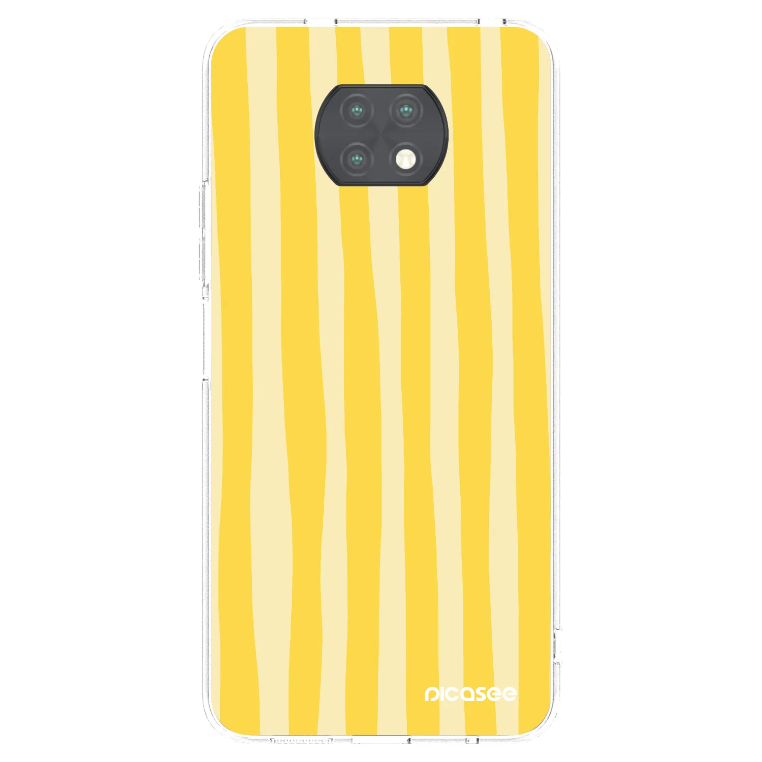 Picasee διαφανής θήκη σιλικόνης Xiaomi Redmi Note 9T - Lines lemon