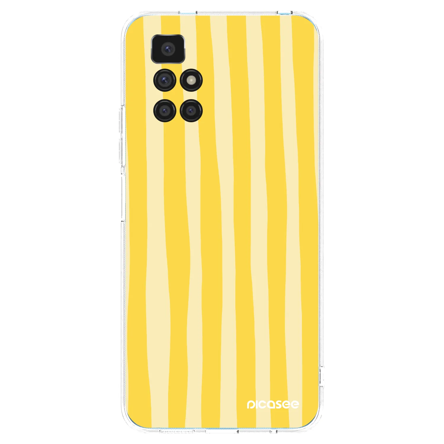 Picasee διαφανής θήκη σιλικόνης Xiaomi Redmi 10 - Lines lemon