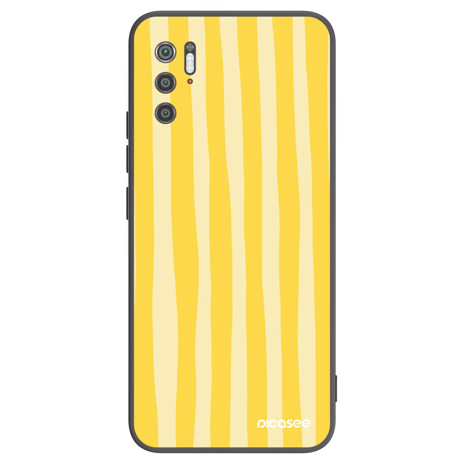 Picasee Μαύρη θήκη σιλικόνης για Xiaomi Poco M3 Pro 5G - Lines lemon