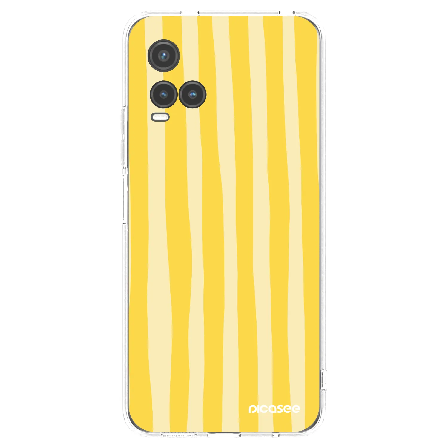 Picasee διαφανής θήκη σιλικόνης Vivo Y33s - Lines lemon