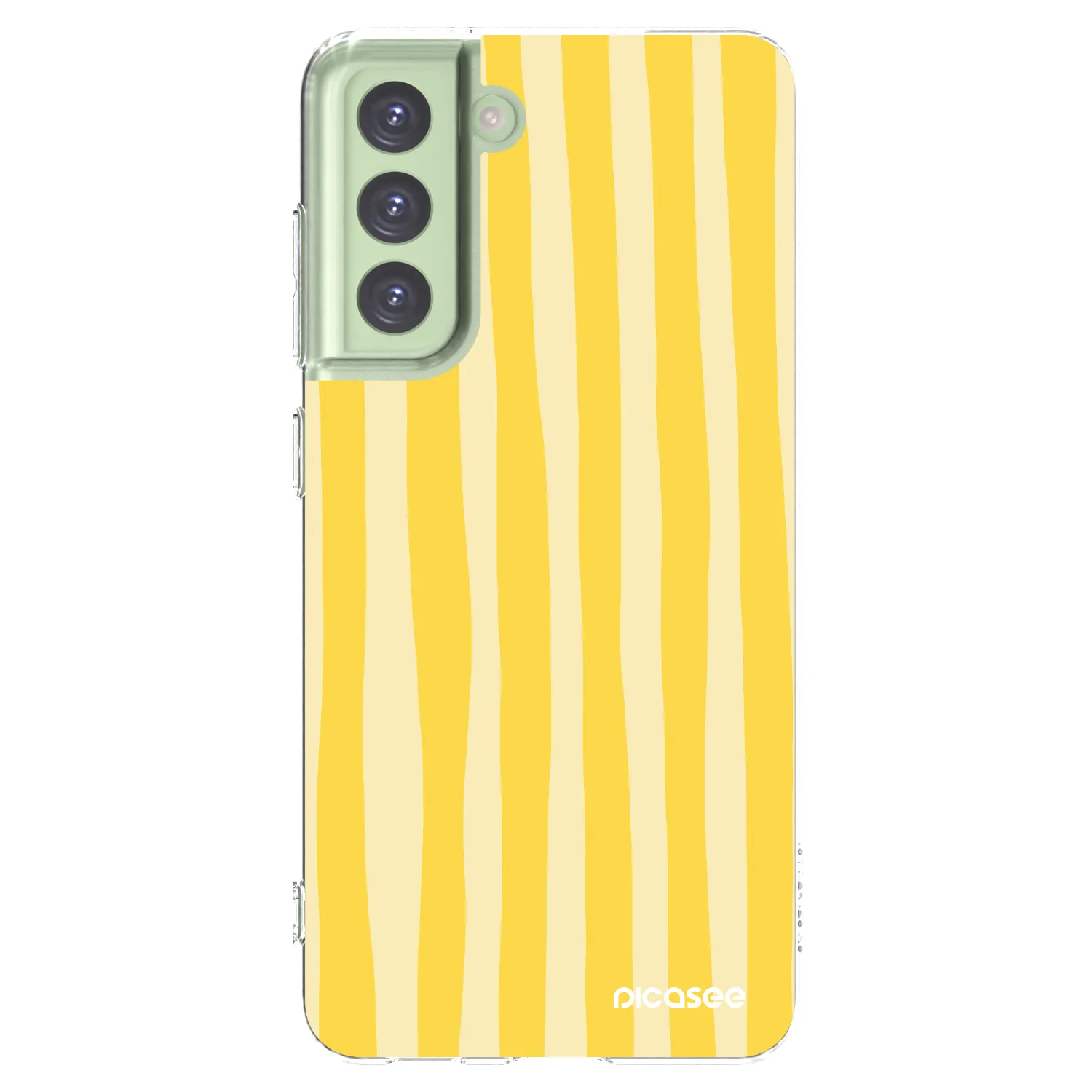 Picasee διαφανής θήκη σιλικόνης Samsung Galaxy S21 FE 5G - Lines lemon