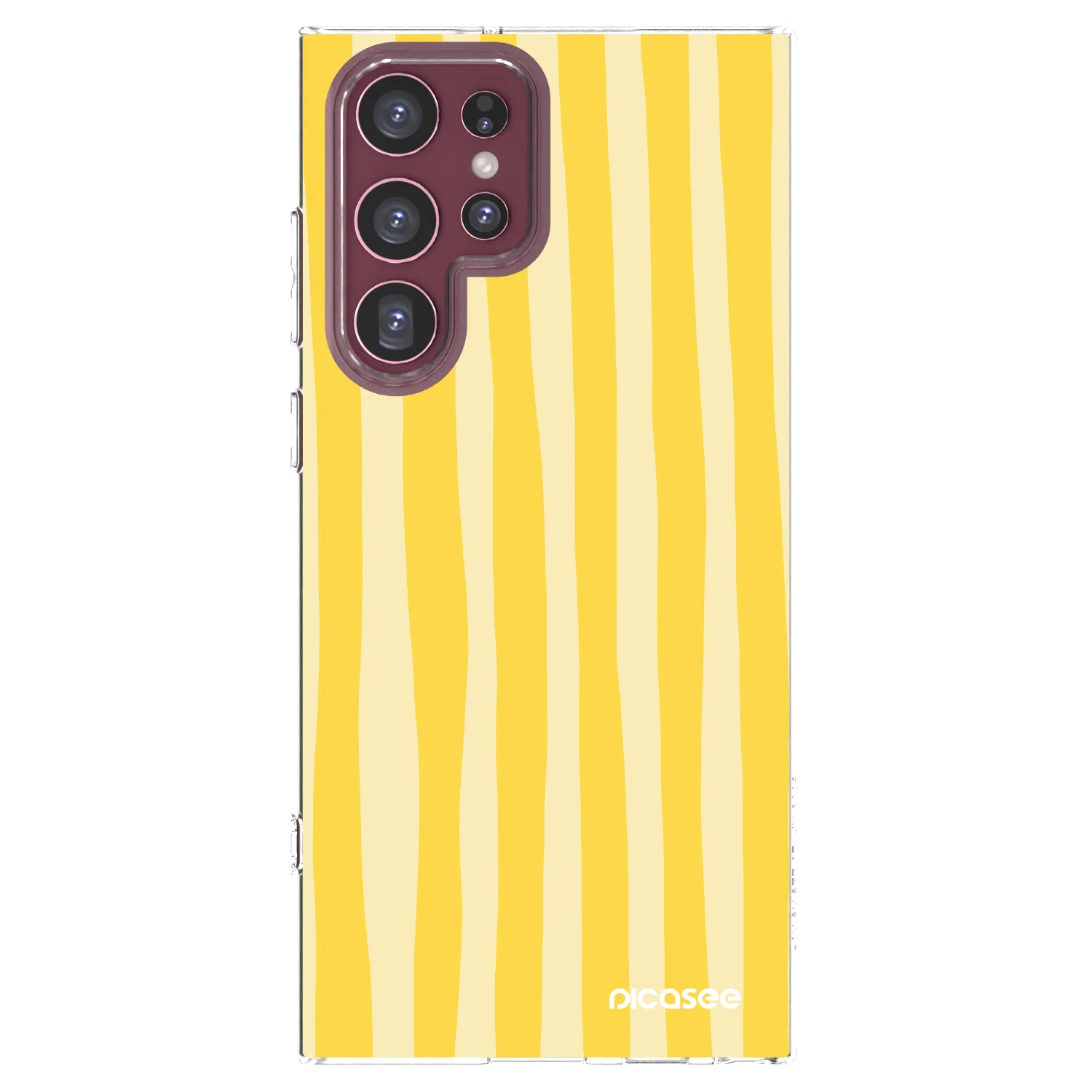 Picasee διαφανής θήκη σιλικόνης Samsung Galaxy S22 Ultra 5G - Lines lemon