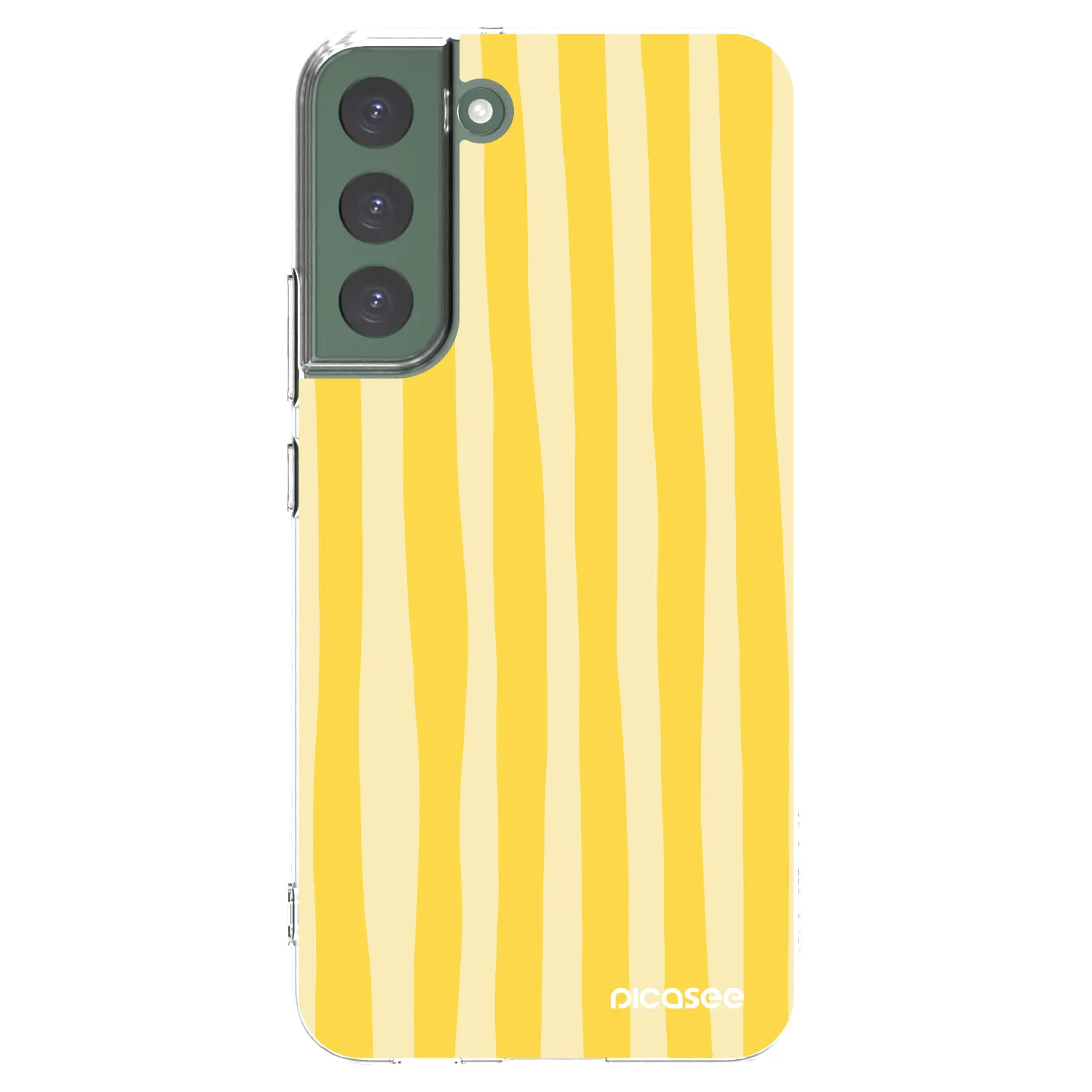 Picasee διαφανής θήκη σιλικόνης Samsung Galaxy S22+ 5G - Lines lemon