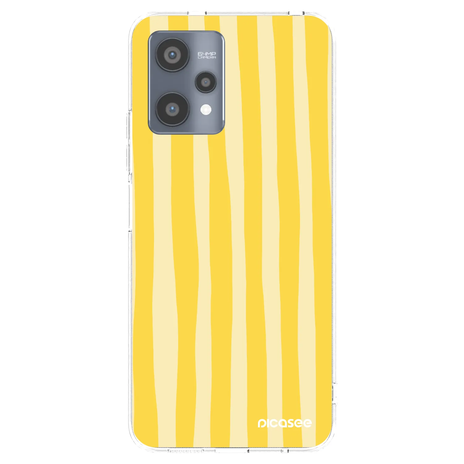 Picasee διαφανής θήκη σιλικόνης Realme 9 Pro 5G - Lines lemon