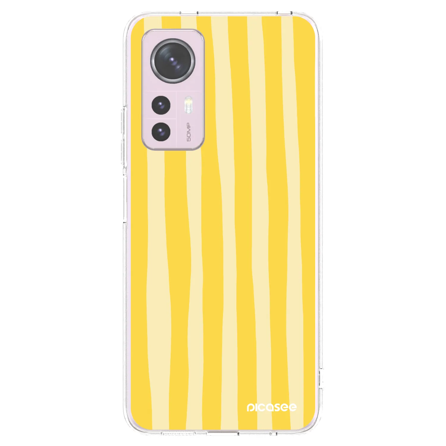 Picasee διαφανής θήκη σιλικόνης Xiaomi 12 - Lines lemon
