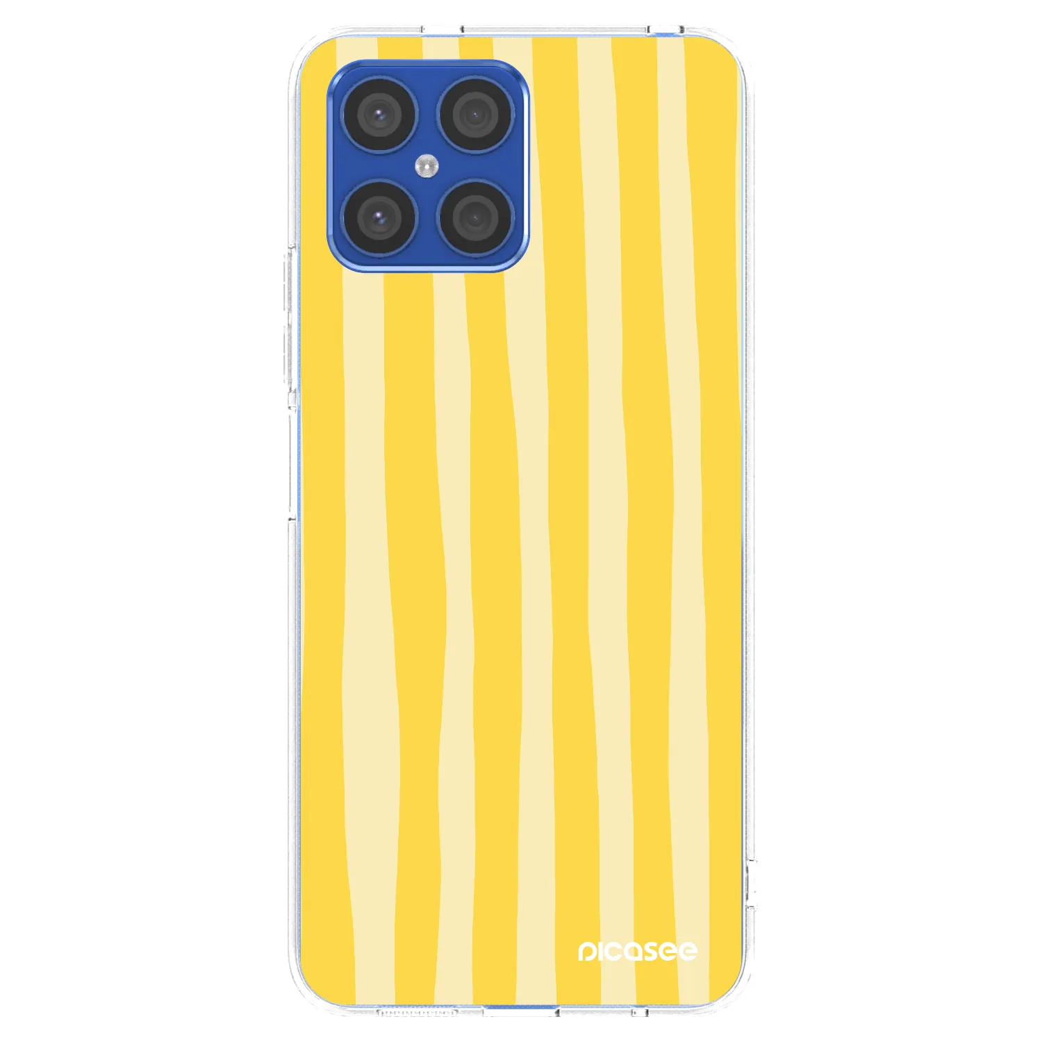 Picasee διαφανής θήκη σιλικόνης Honor X8 4G - Lines lemon