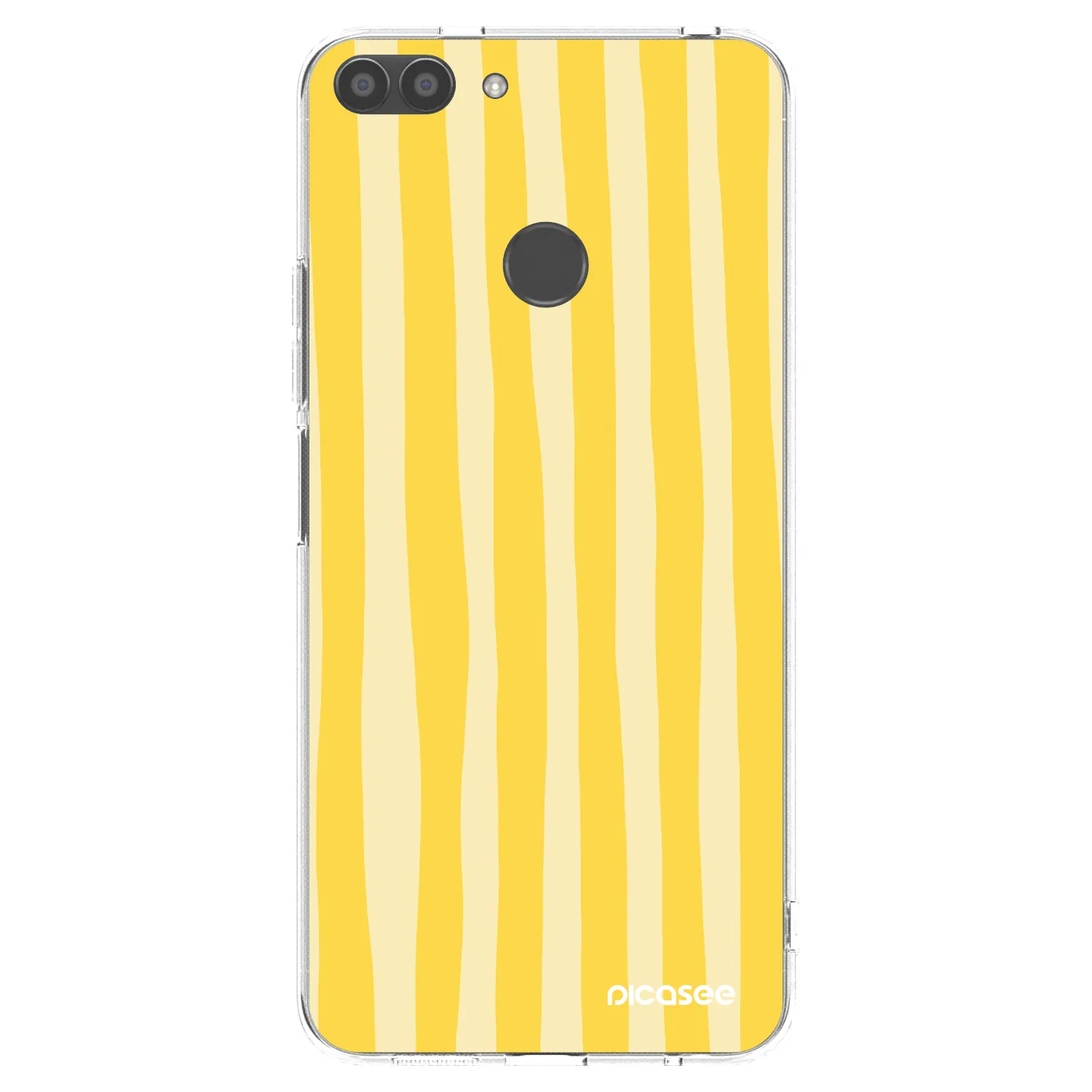 Picasee διαφανής θήκη σιλικόνης Huawei P Smart - Lines lemon
