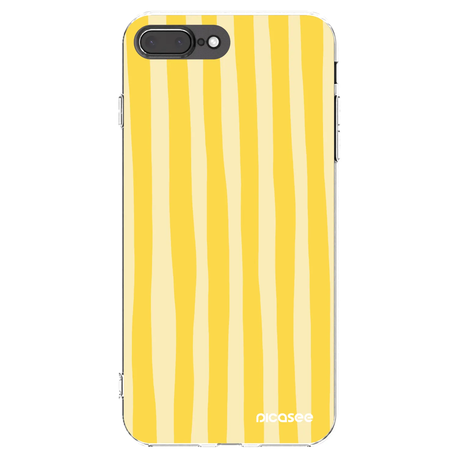 Picasee διαφανής θήκη σιλικόνης Apple iPhone 8 Plus - Lines lemon