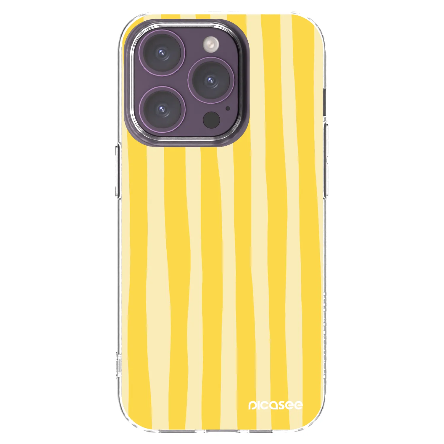 Picasee διαφανής θήκη σιλικόνης Apple iPhone 14 Pro - Lines lemon