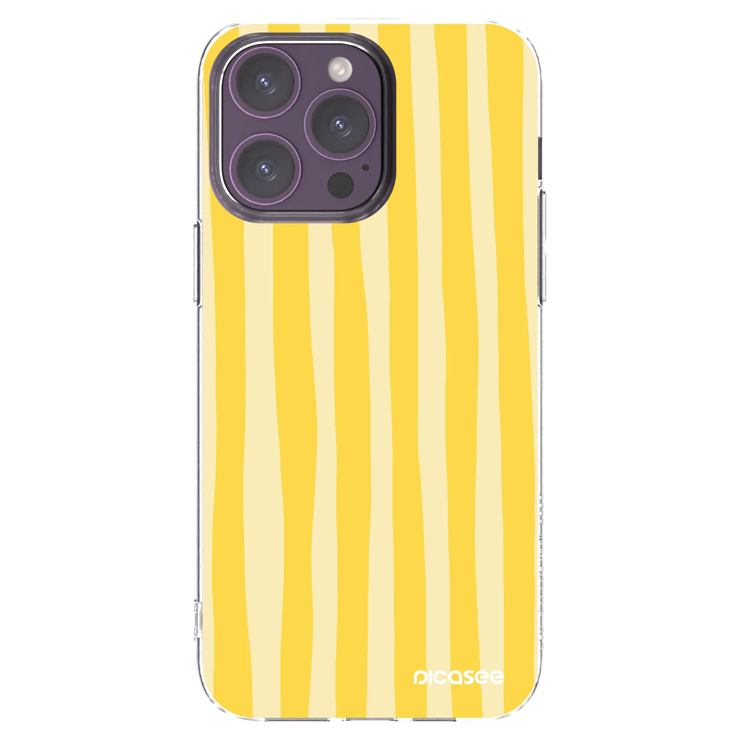 Picasee διαφανής θήκη σιλικόνης Apple iPhone 14 Pro Max - Lines lemon