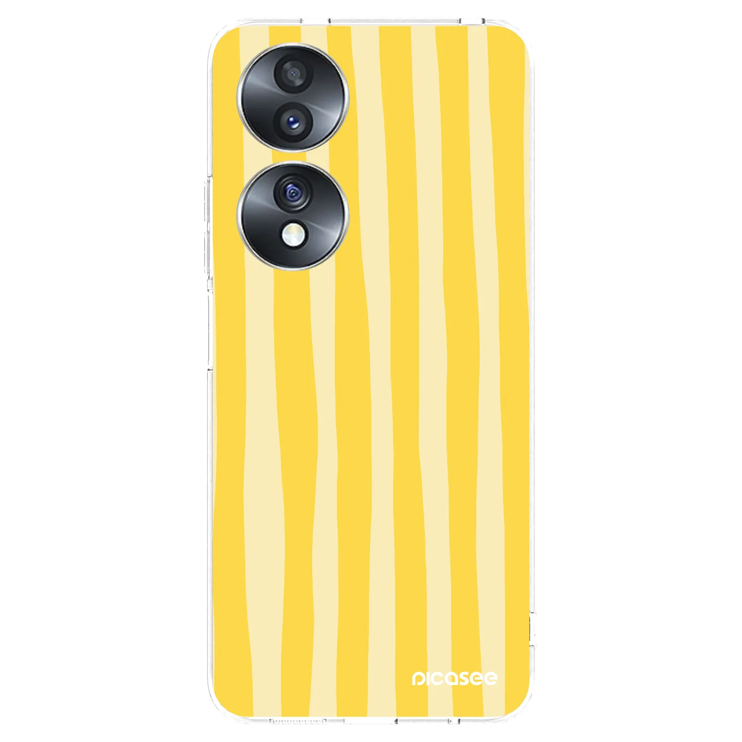 Picasee διαφανής θήκη σιλικόνης Honor 70 - Lines lemon