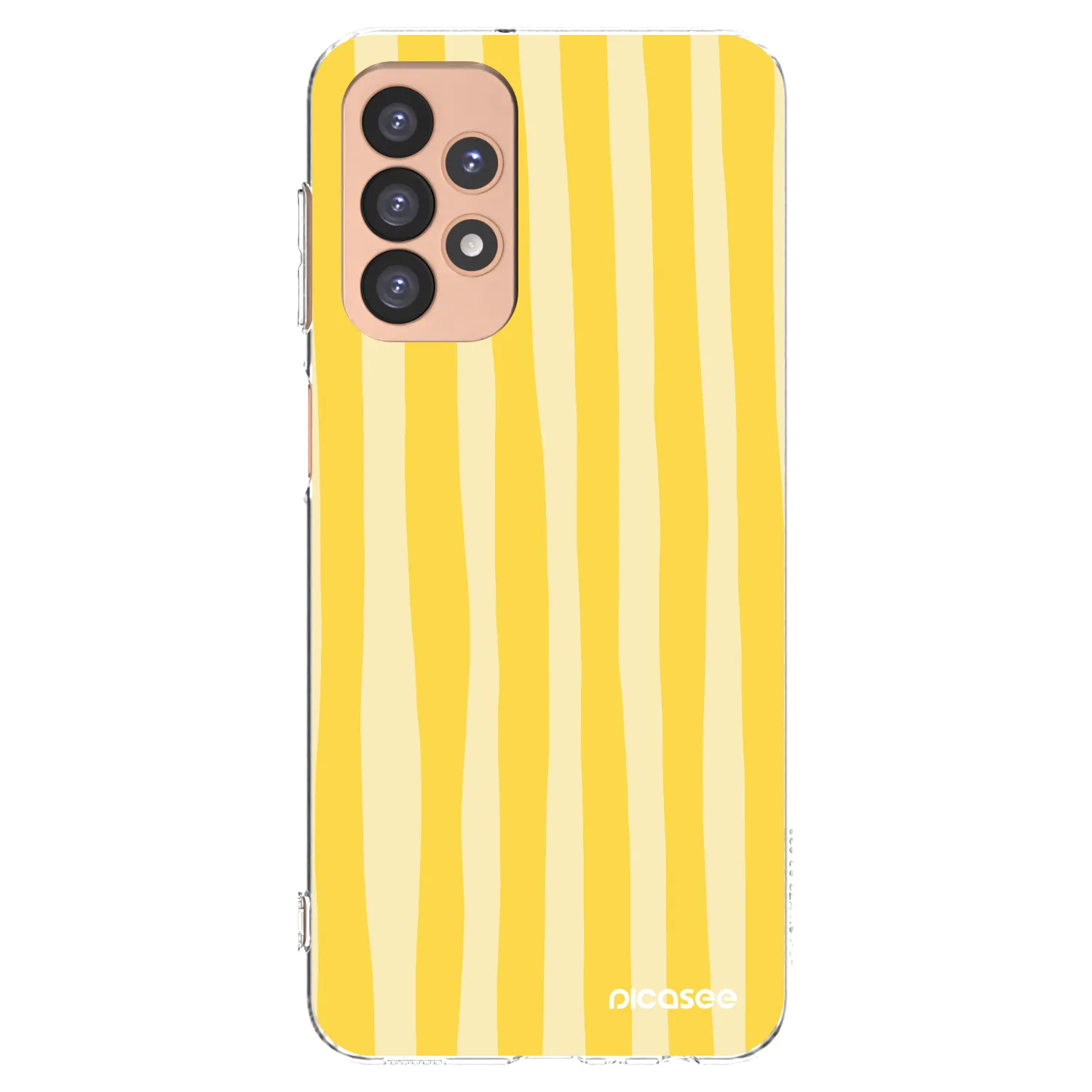 Picasee διαφανής θήκη σιλικόνης Samsung Galaxy A23 A236B 5G - Lines lemon
