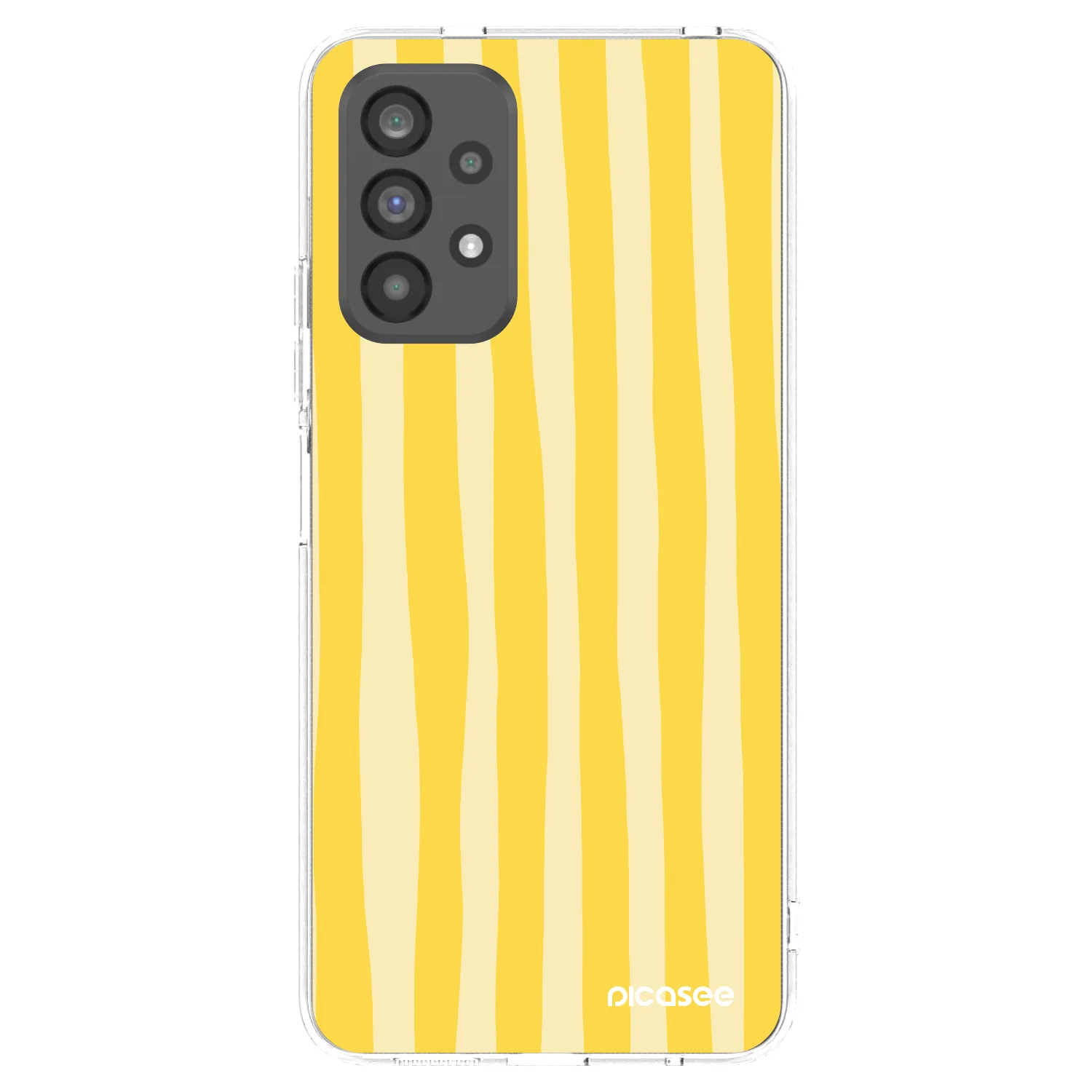 Picasee διαφανής θήκη σιλικόνης Samsung Galaxy A73 5G - Lines lemon