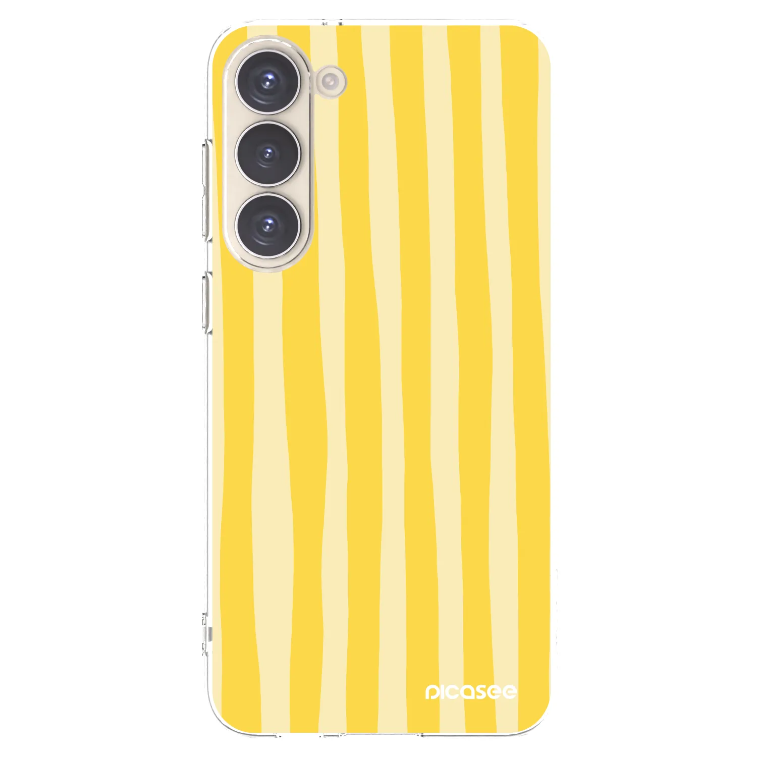 Picasee διαφανής θήκη σιλικόνης Samsung Galaxy S23+ 5G - Lines lemon