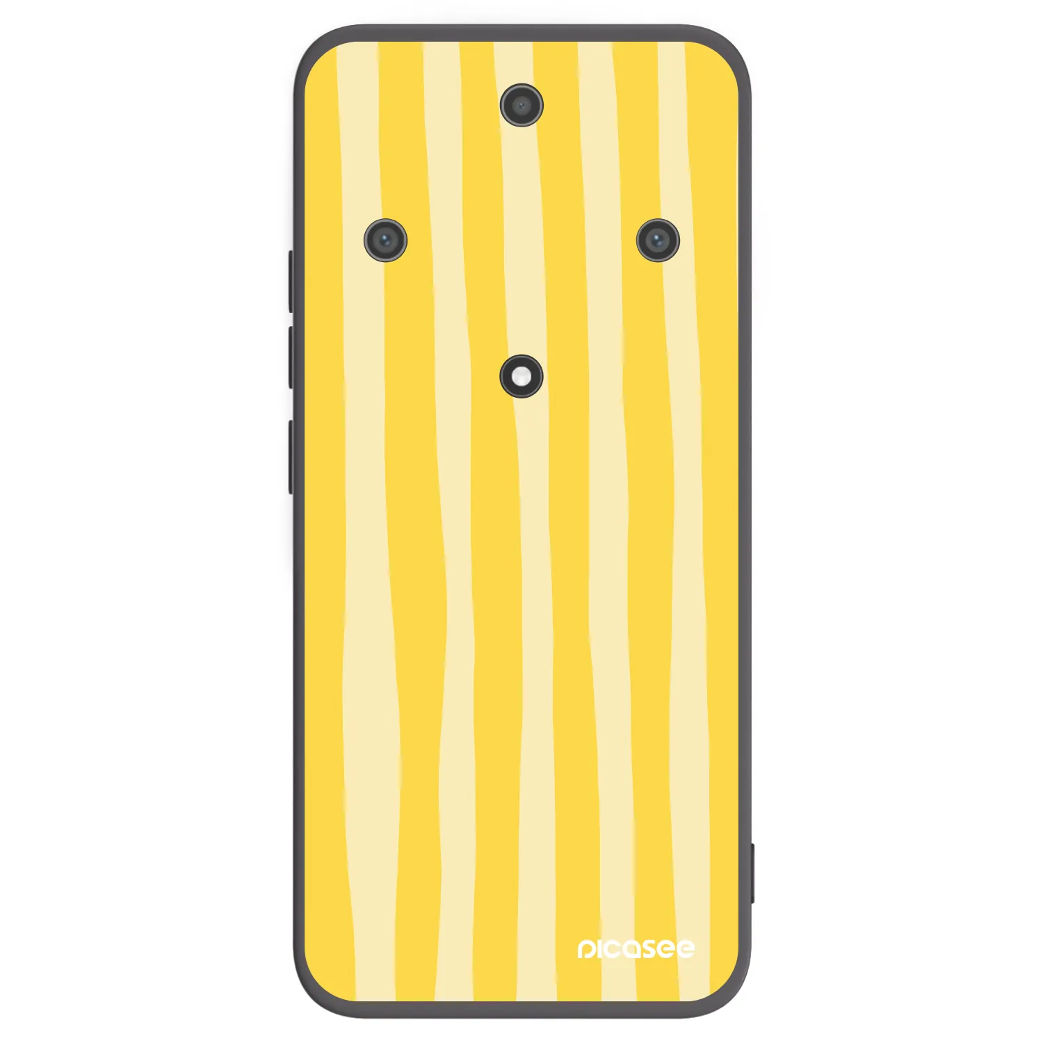 Picasee Μαύρη θήκη σιλικόνης για Honor Magic5 Lite 5G - Lines lemon