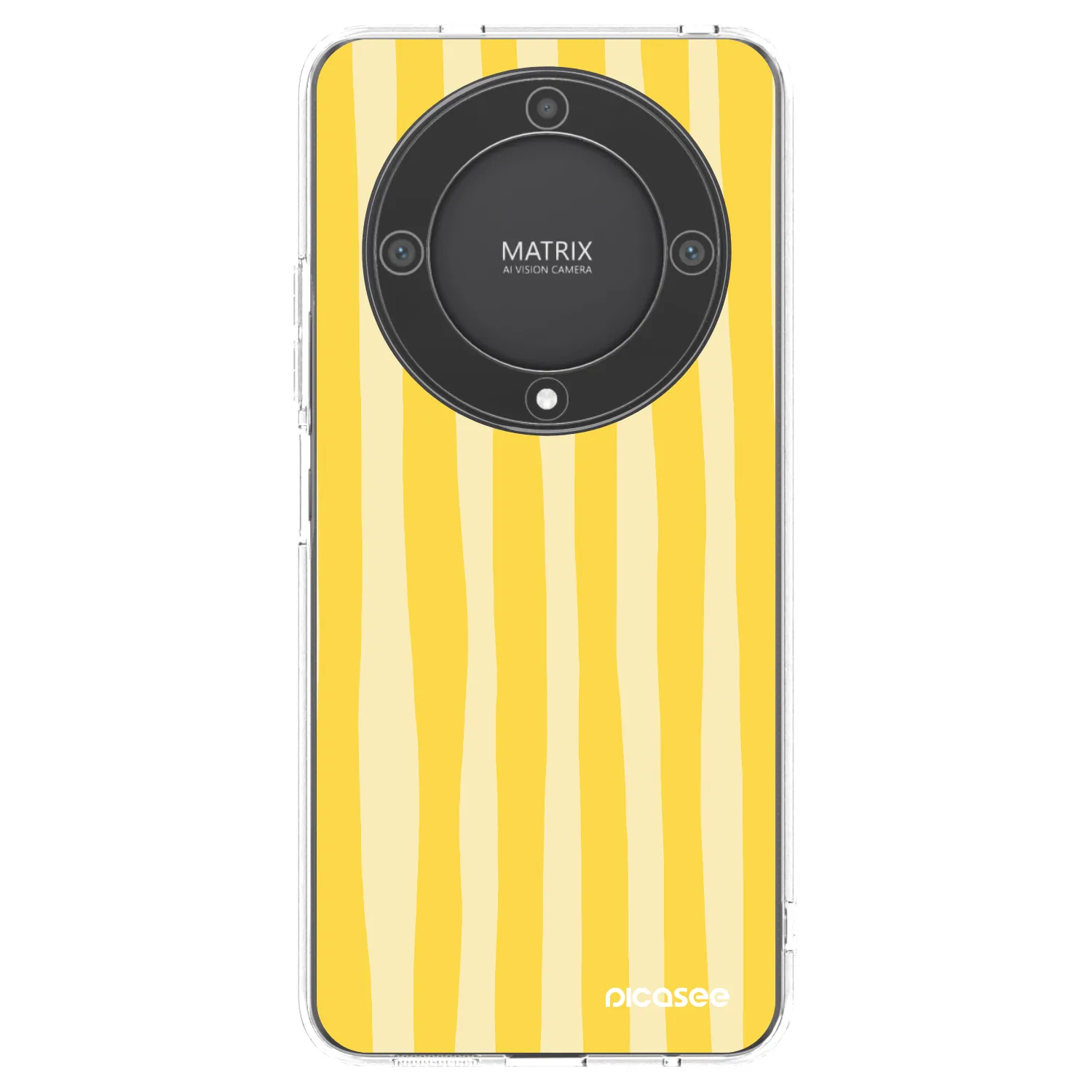 Picasee διαφανής θήκη σιλικόνης Honor Magic5 Lite 5G - Lines lemon
