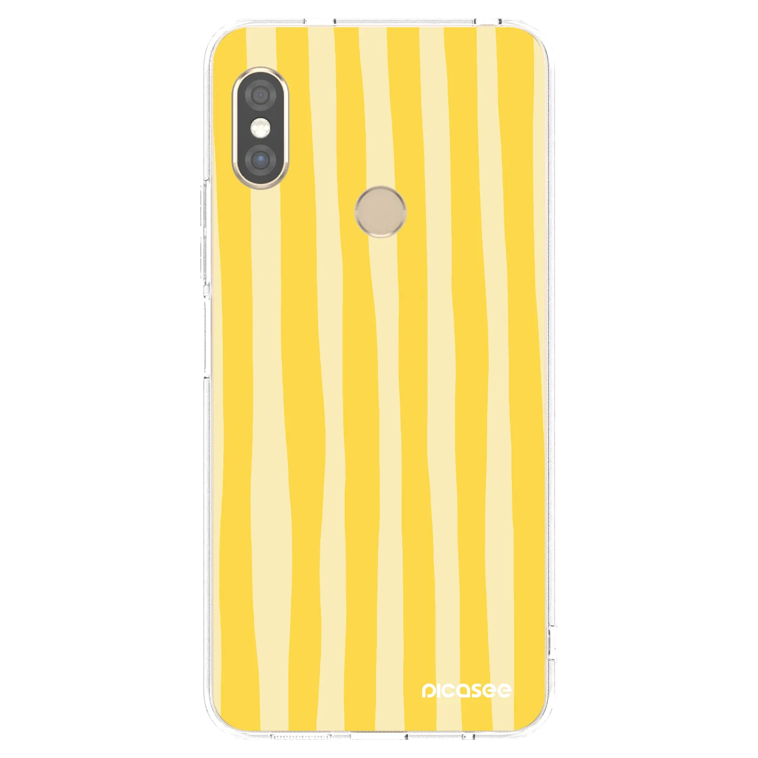 Picasee διαφανής θήκη σιλικόνης Xiaomi Redmi Note 5 Global - Lines lemon