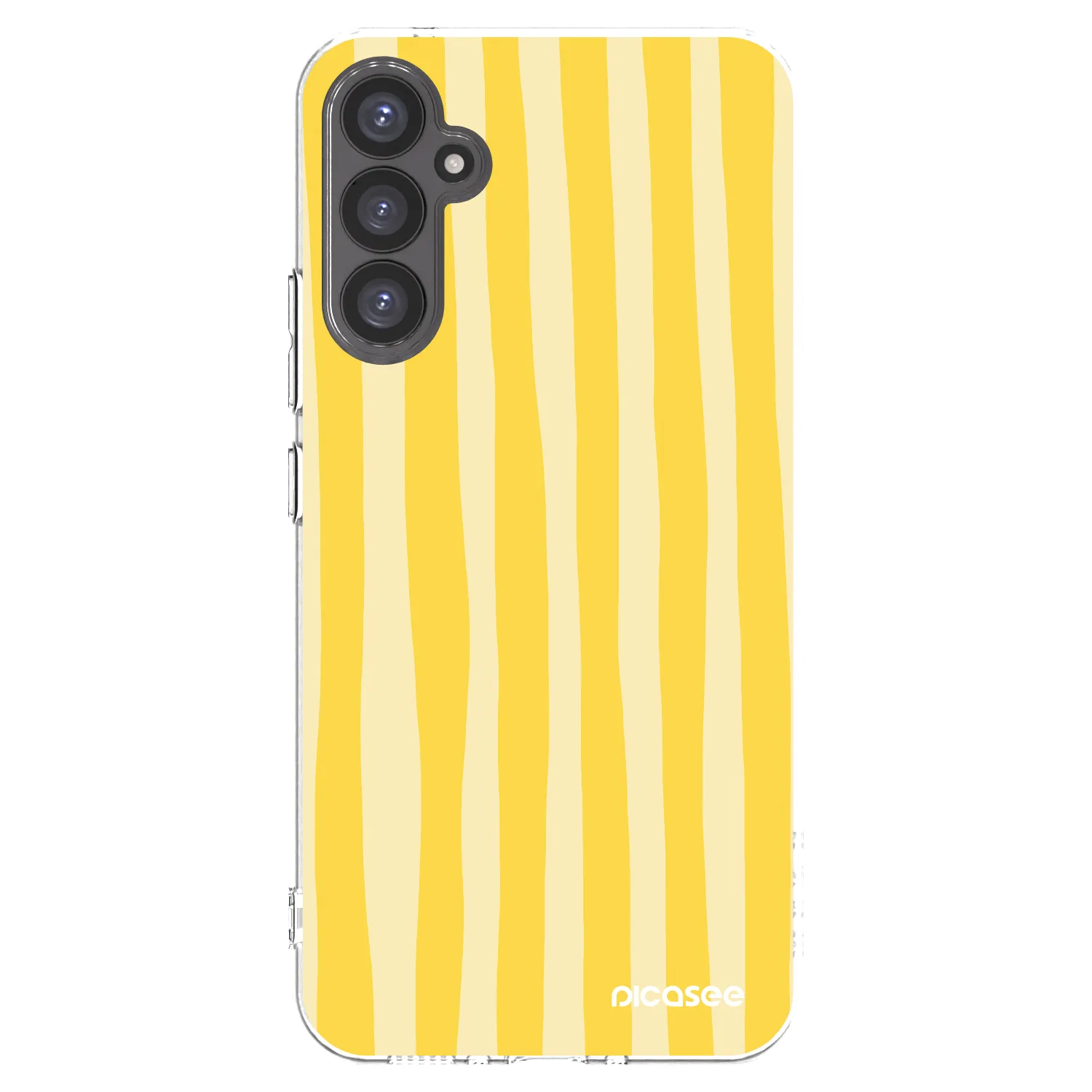 Picasee διαφανής θήκη σιλικόνης Samsung Galaxy A34 5G A346B - Lines lemon