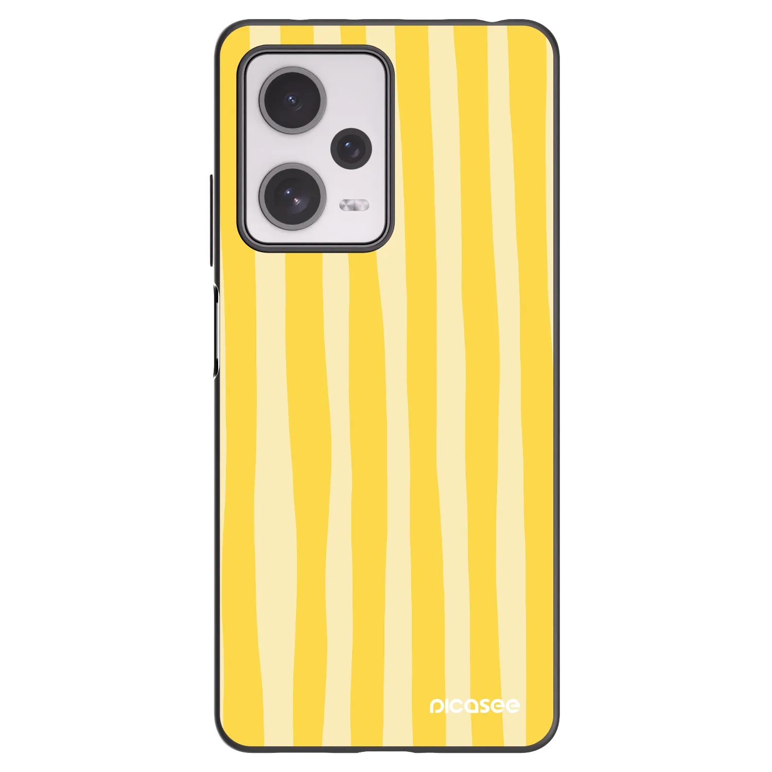 Picasee Μαύρη θήκη σιλικόνης για Xiaomi Redmi Note 12 Pro+ 5G - Lines lemon
