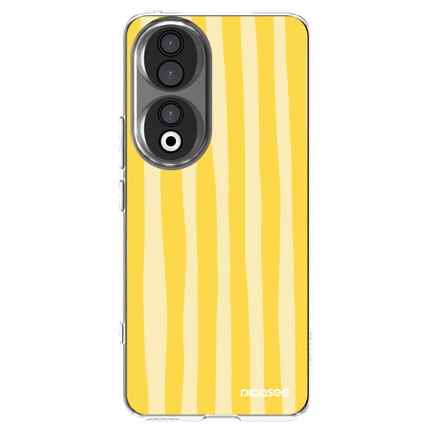 Picasee διαφανής θήκη σιλικόνης Honor 90 5G - Lines lemon