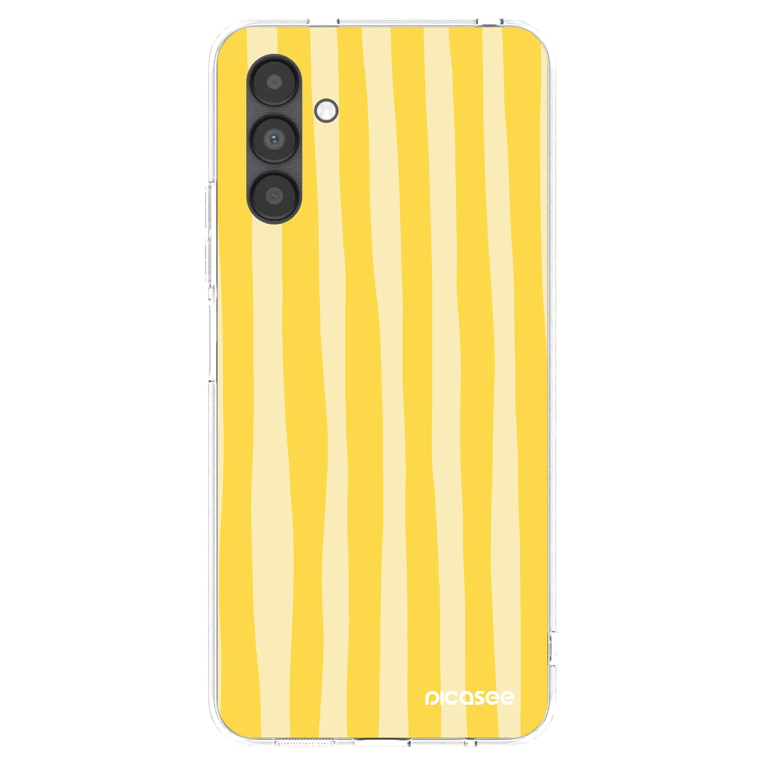 Picasee διαφανής θήκη σιλικόνης Samsung Galaxy A04s A047F - Lines lemon