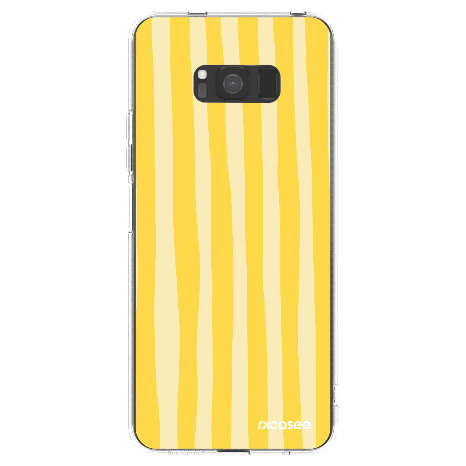Picasee διαφανής θήκη σιλικόνης Samsung Galaxy S8 G950F - Lines lemon