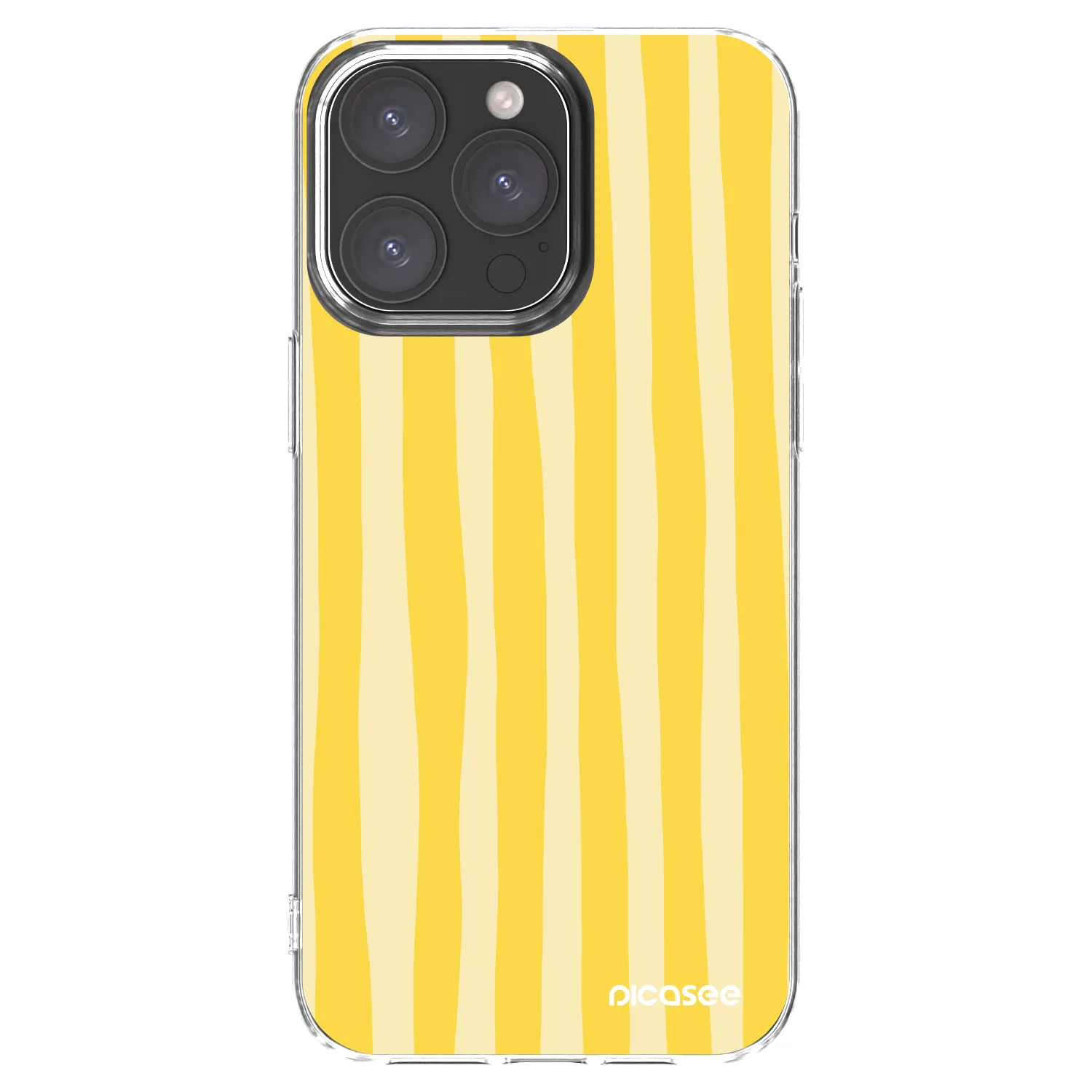 Picasee διαφανής θήκη σιλικόνης Apple iPhone 15 Pro Max - Lines lemon