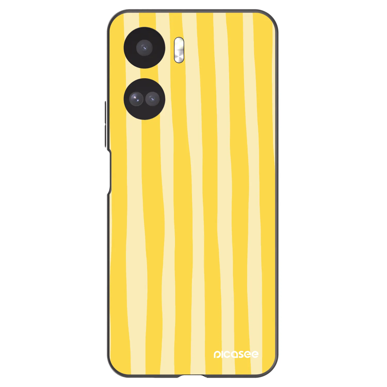 Picasee Μαύρη θήκη σιλικόνης για Honor 90 Lite 5G - Lines lemon