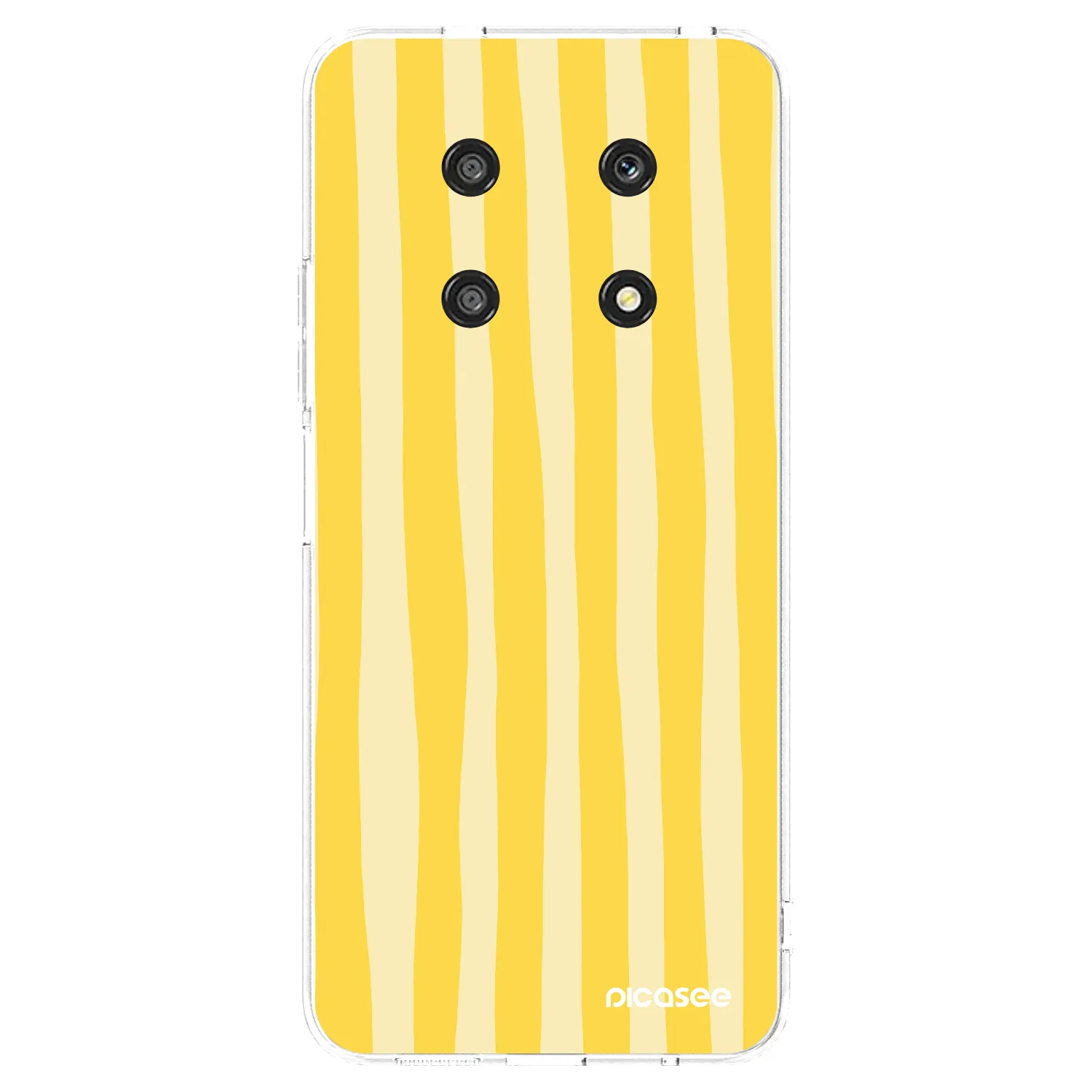 Picasee διαφανής θήκη σιλικόνης Honor Magic4 Lite 5G - Lines lemon