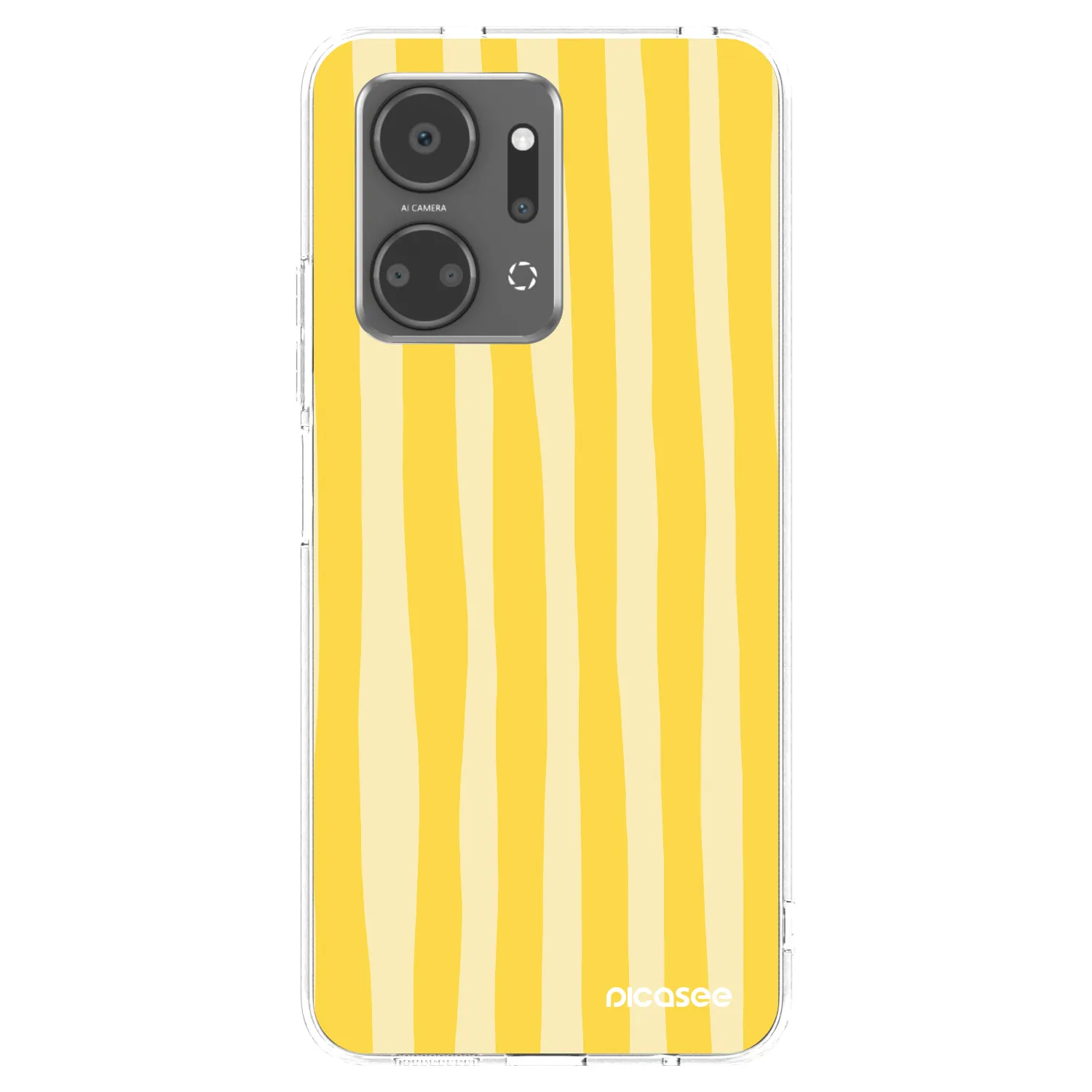 Picasee διαφανής θήκη σιλικόνης Honor X7a - Lines lemon