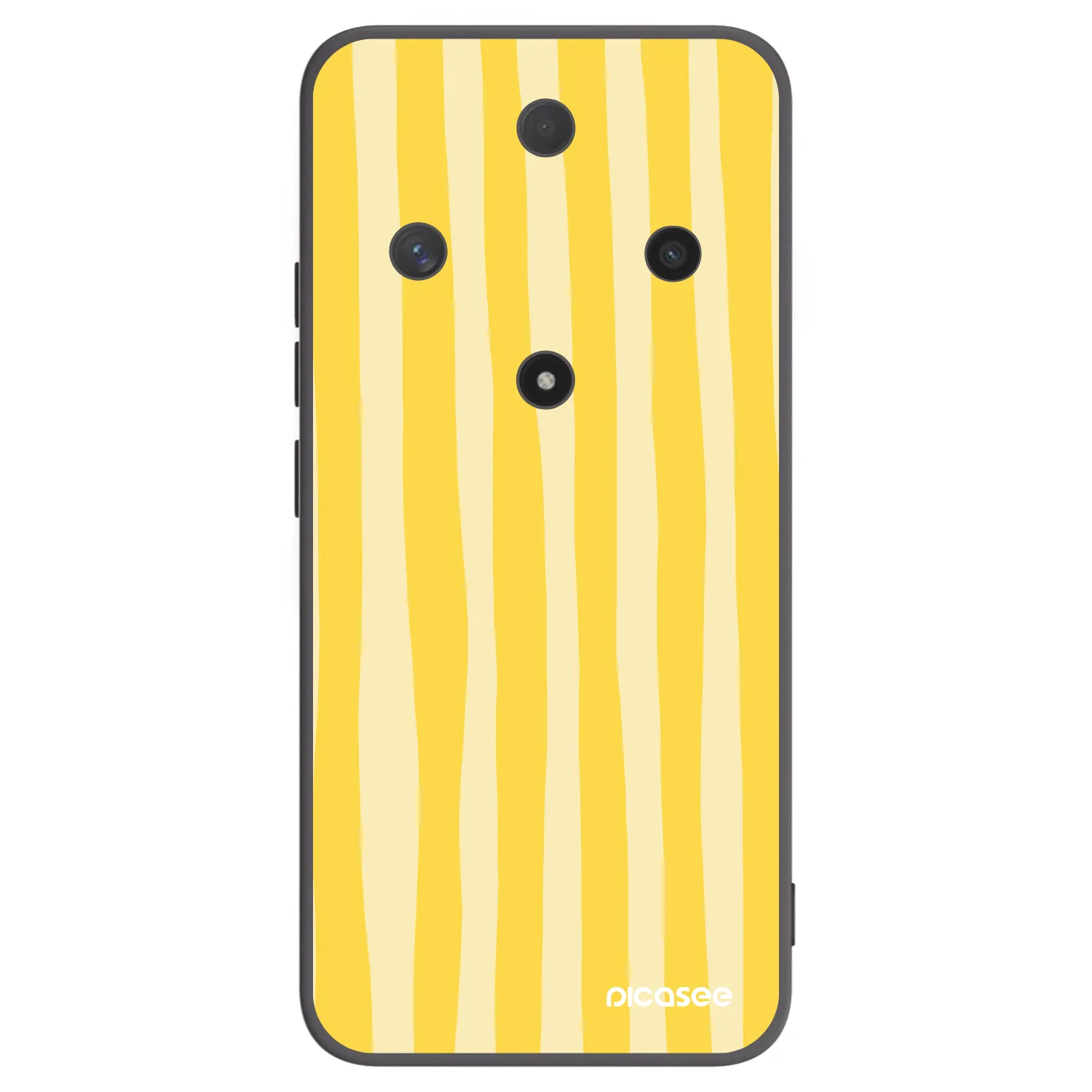 Picasee Μαύρη θήκη σιλικόνης για Honor Magic6 Lite 5G - Lines lemon