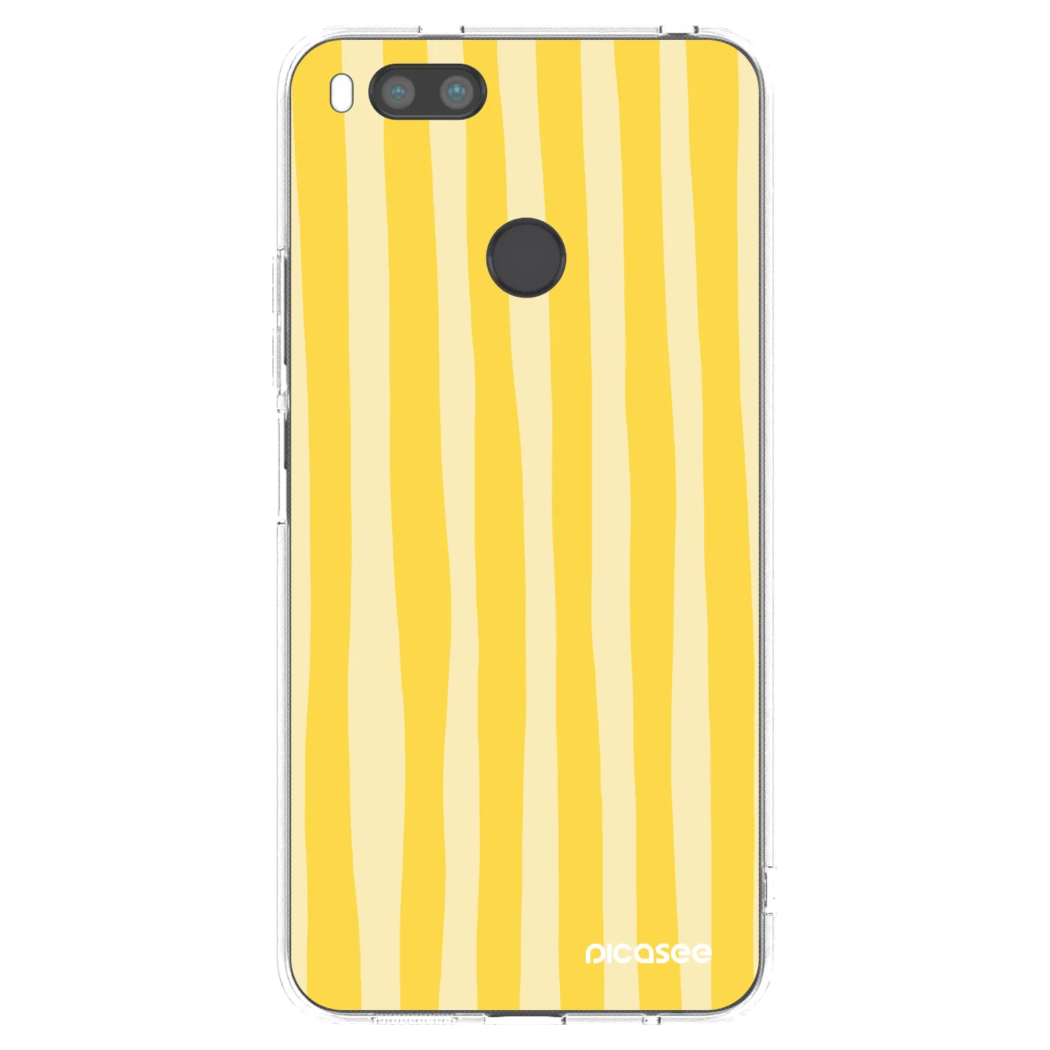 Picasee διαφανής θήκη σιλικόνης Xiaomi Mi A1 Global - Lines lemon