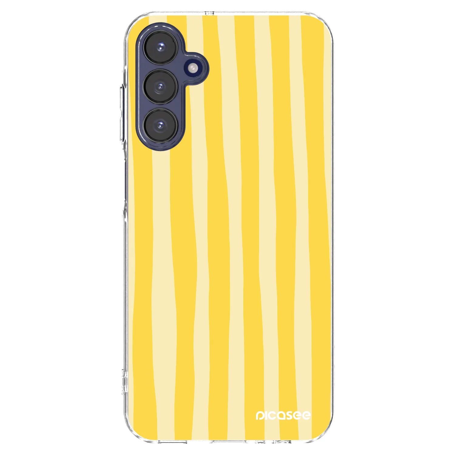 Picasee διαφανής θήκη σιλικόνης Samsung Galaxy A15 A155F 4G - Lines lemon