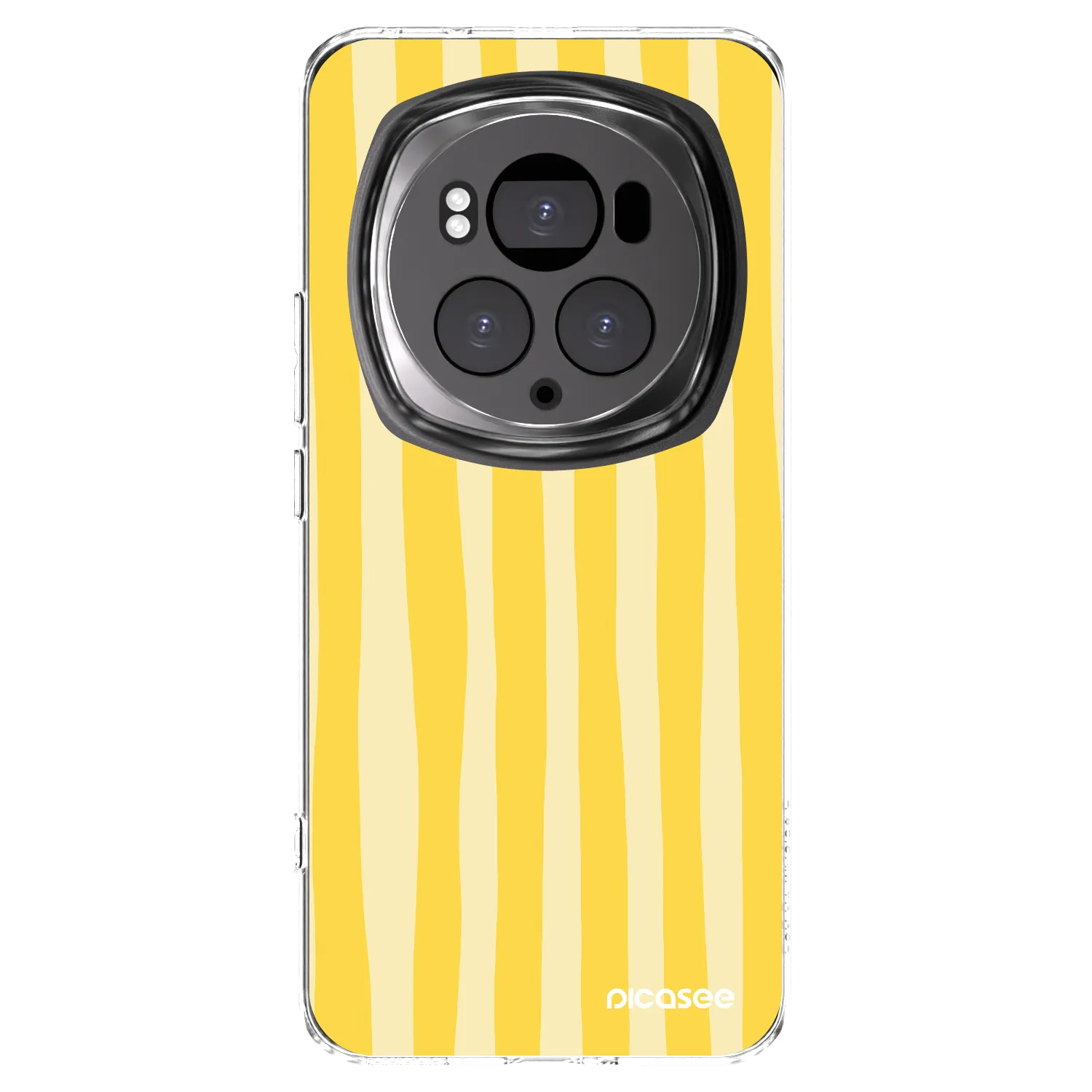 Picasee διαφανής θήκη σιλικόνης Honor Magic6 Pro - Lines lemon