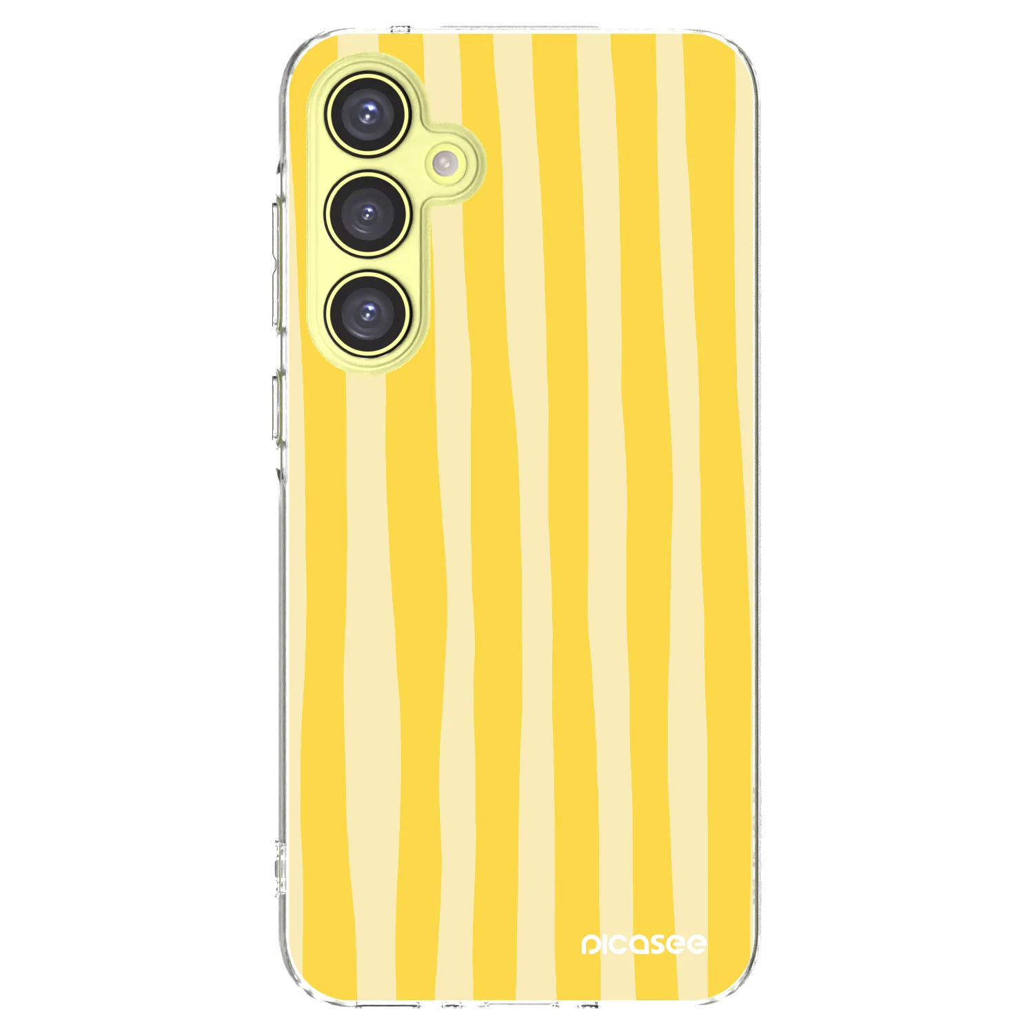 Picasee διαφανής θήκη σιλικόνης Samsung Galaxy A35 5G A356B - Lines lemon
