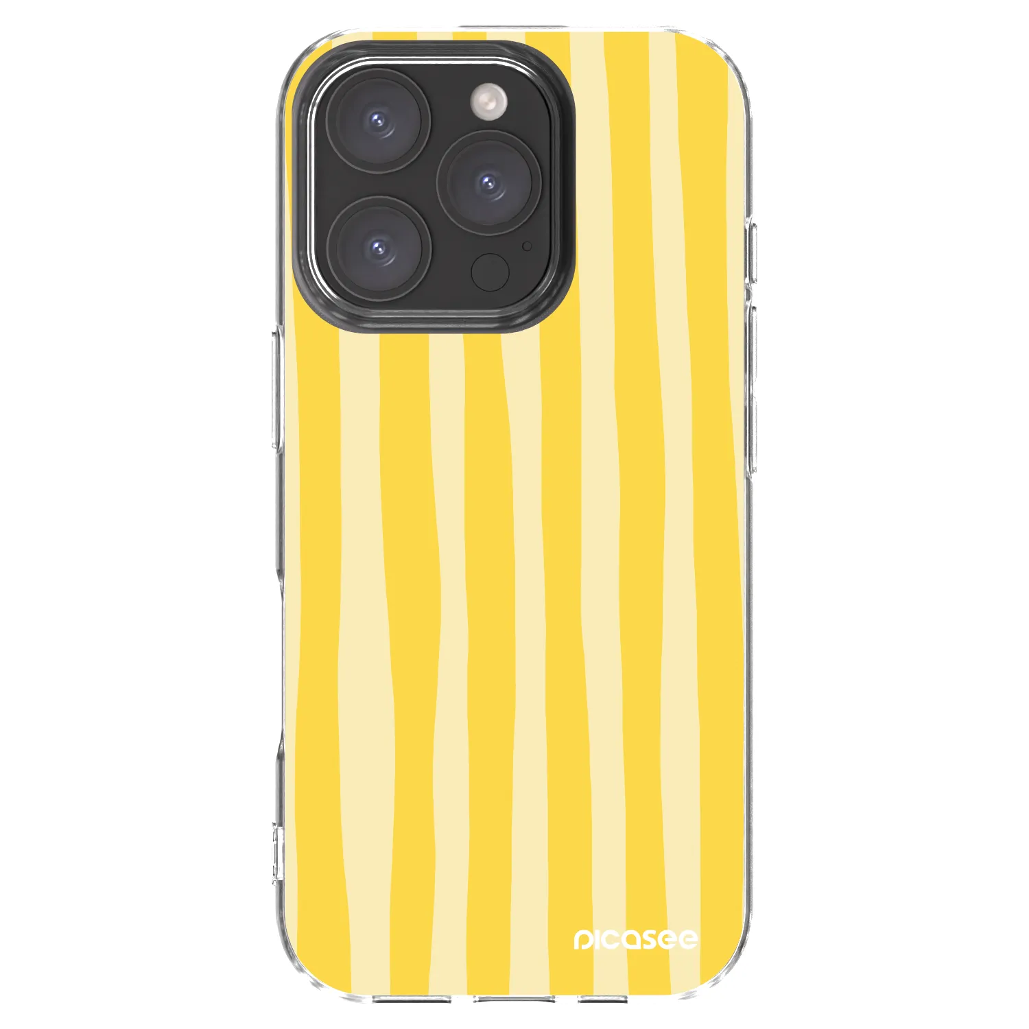 Picasee διαφανής θήκη σιλικόνης Apple iPhone 16 Pro - Lines lemon