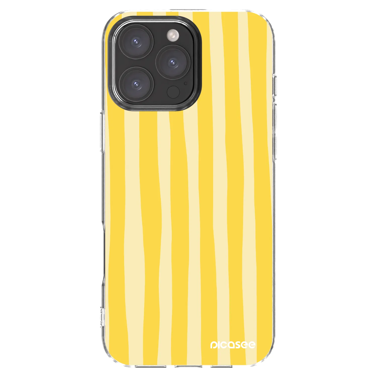 Picasee διαφανής θήκη σιλικόνης Apple iPhone 16 Pro Max - Lines lemon