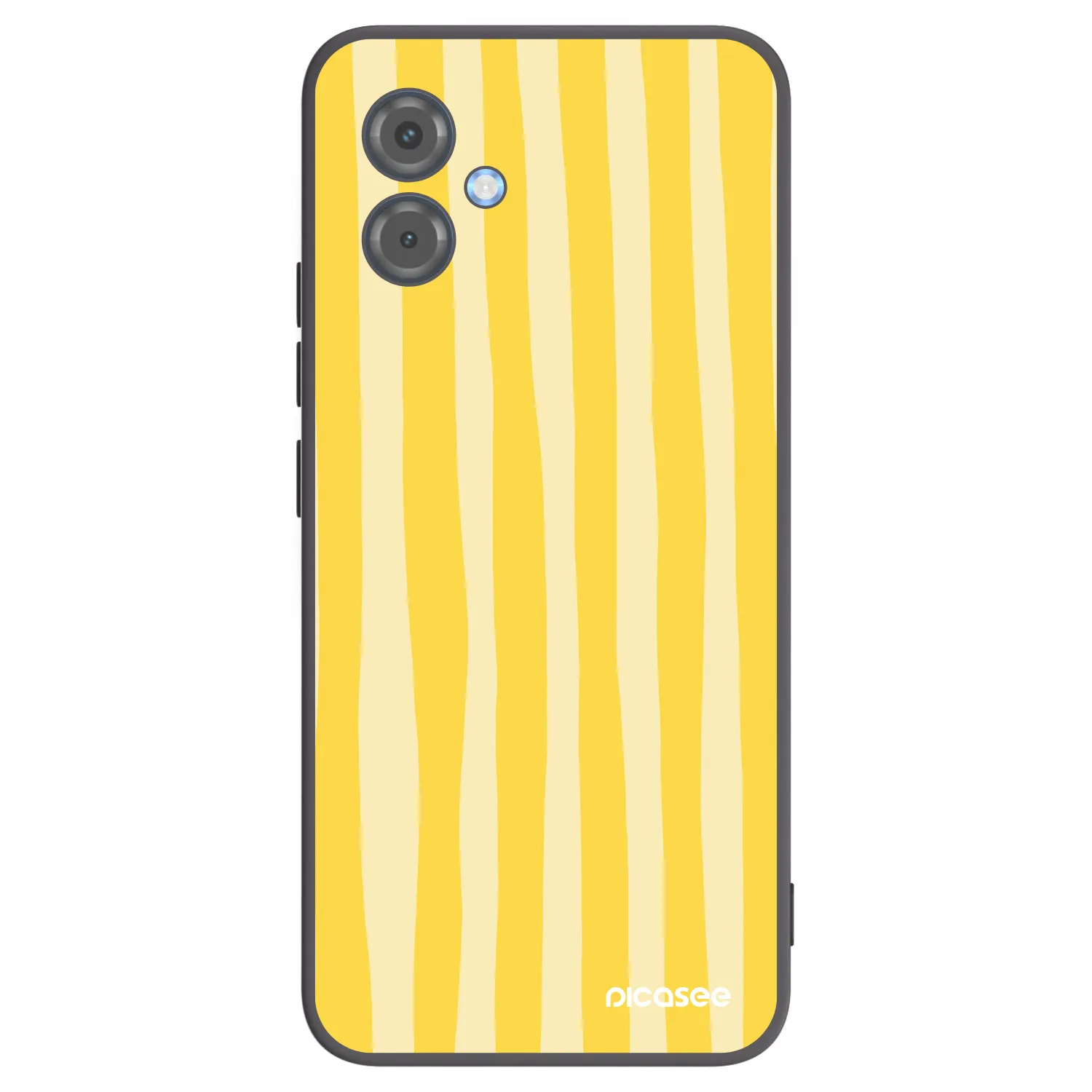 Picasee Μαύρη θήκη σιλικόνης για Motorola Moto G14 - Lines lemon