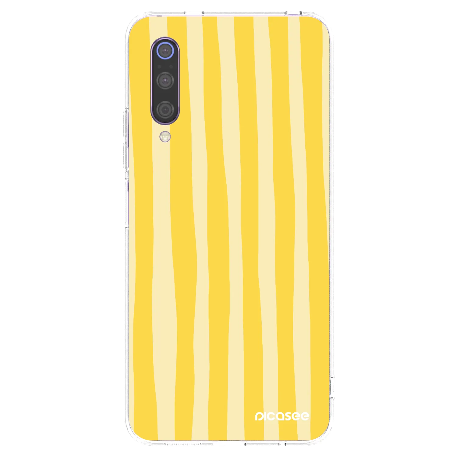 Picasee διαφανής θήκη σιλικόνης Xiaomi Mi 9 - Lines lemon